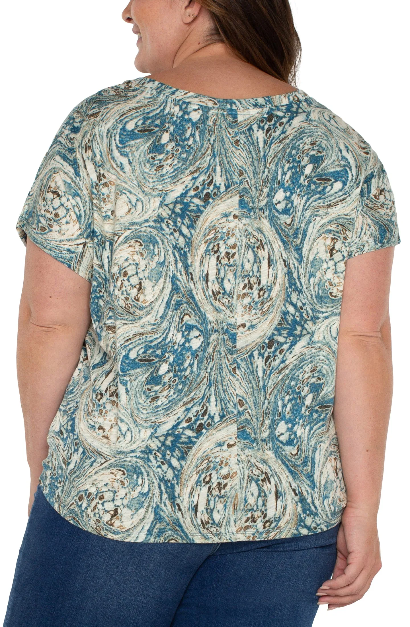 TWIST FRONT DOLMAN KNIT TEE sold by Liverpool Jeans Company product image thumbnail 3