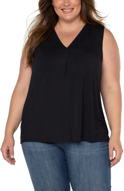 SLEEVELESS V-NECK KNIT TOP sold by Liverpool Jeans Company