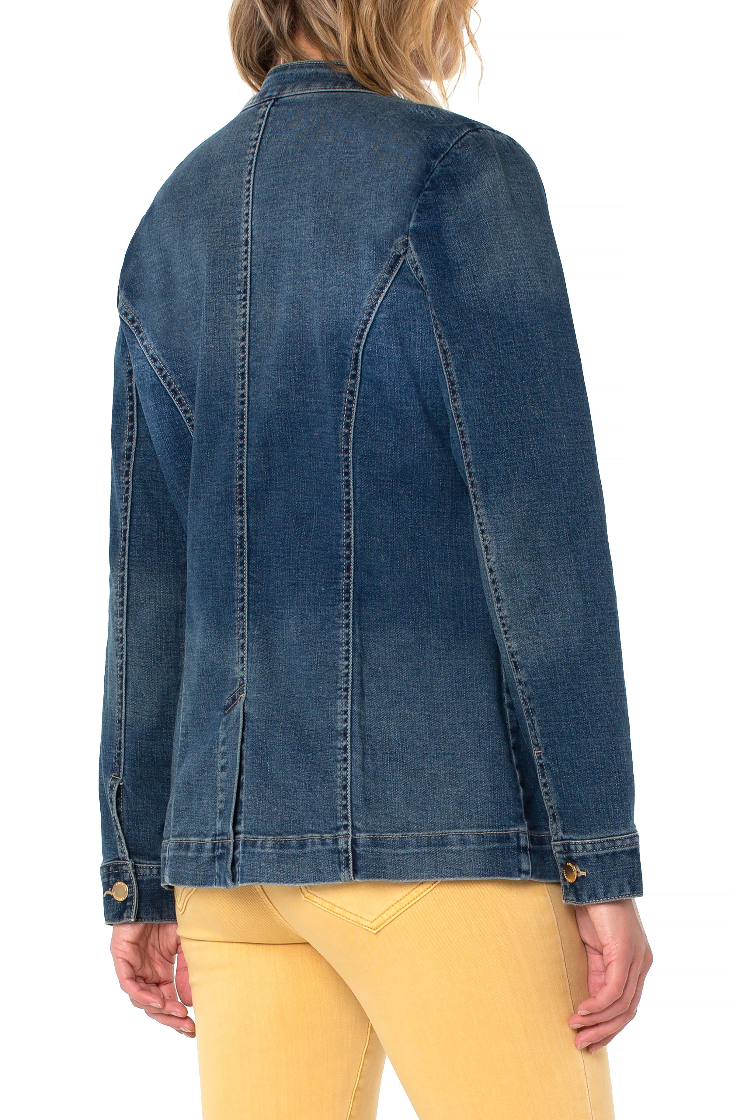 SEAMED JACKET WITH PATCH POCKETS ECO sold by Liverpool Jeans Company product image thumbnail 4