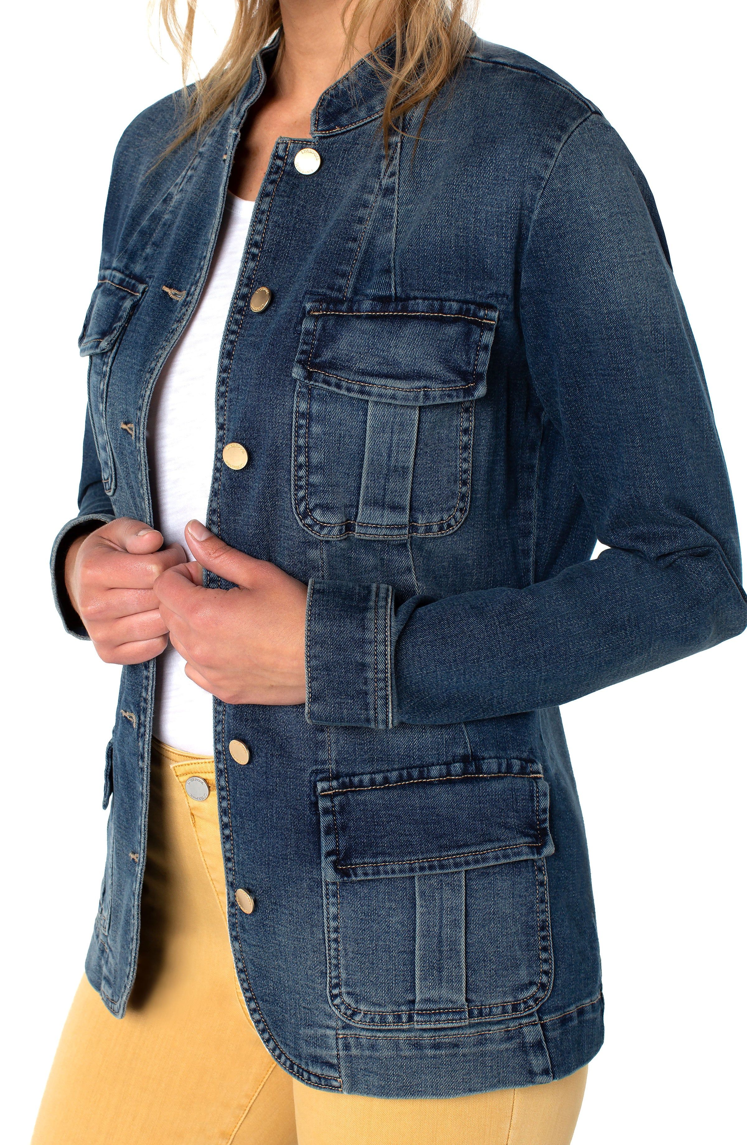 SEAMED JACKET WITH PATCH POCKETS ECO sold by Liverpool Jeans Company product image thumbnail 2