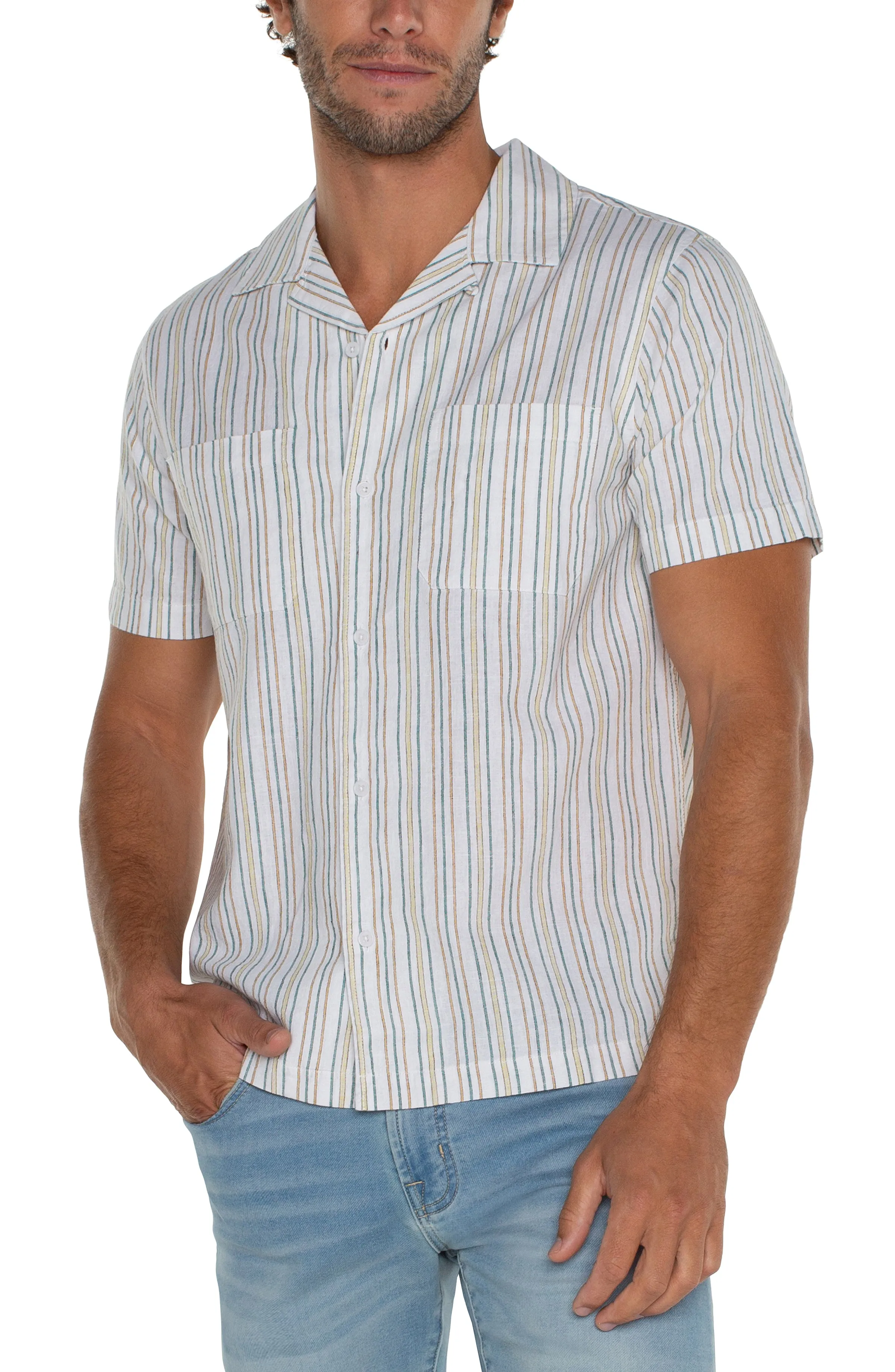 SHORT SLEEVE CAMP SHIRT sold by Liverpool Jeans Company product image thumbnail 5