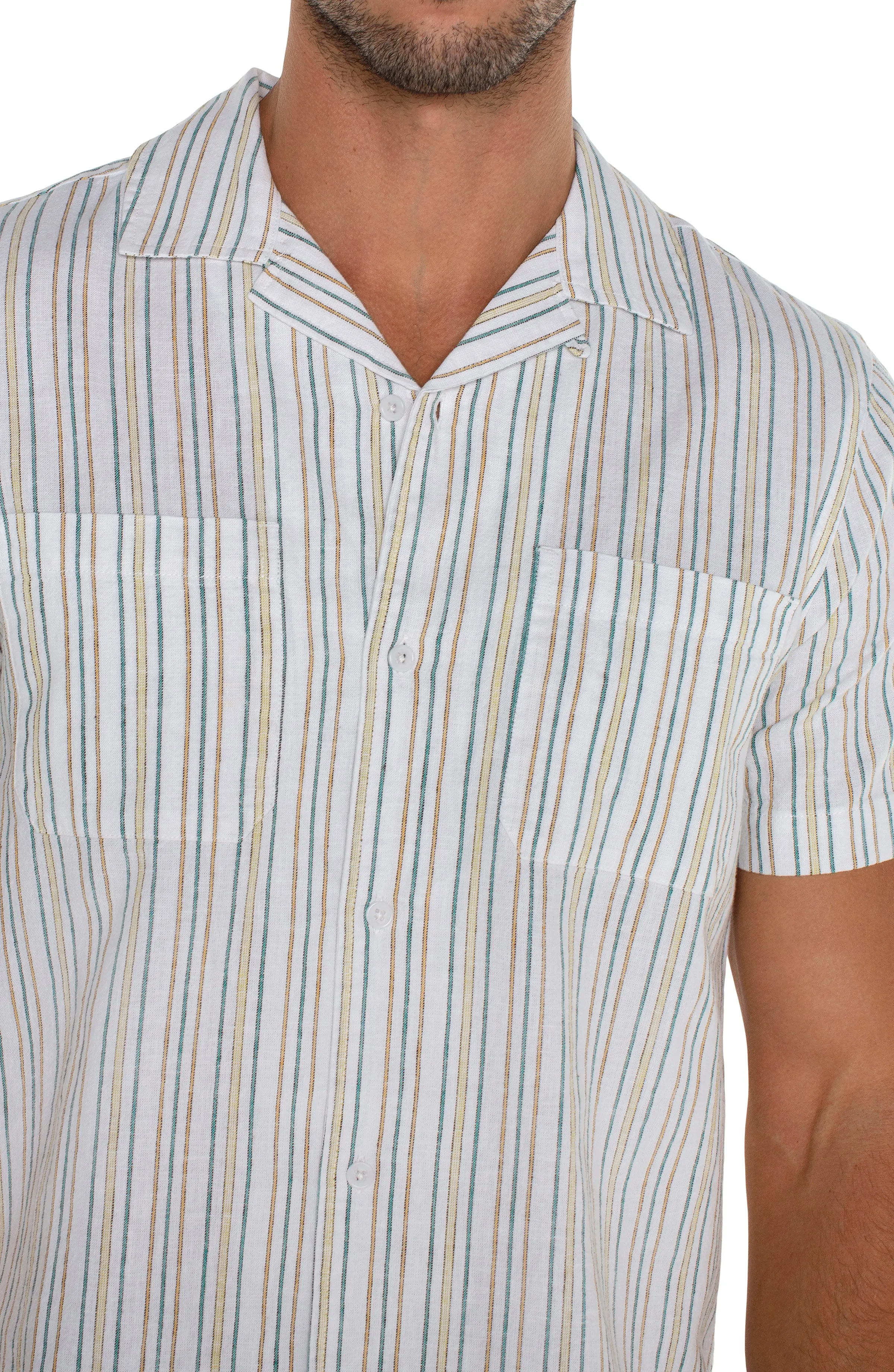 SHORT SLEEVE CAMP SHIRT sold by Liverpool Jeans Company product image thumbnail 3