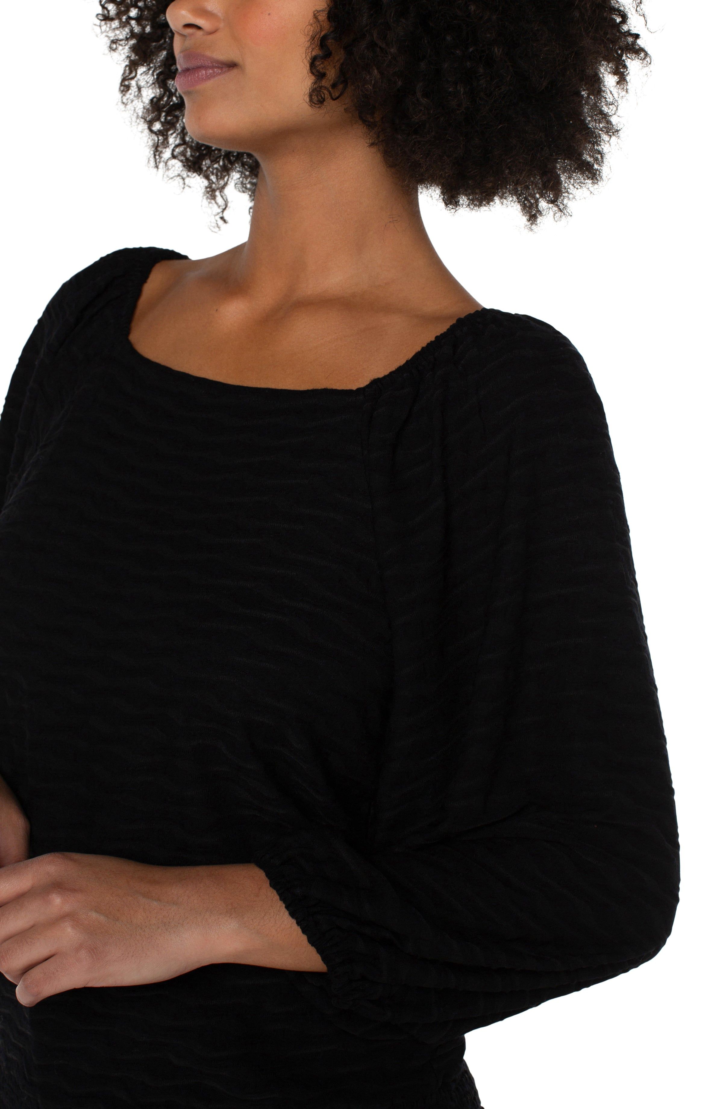 3/4 PUFF SLEEVE SQUARE NECK TOP sold by Liverpool Jeans Company product image thumbnail 3