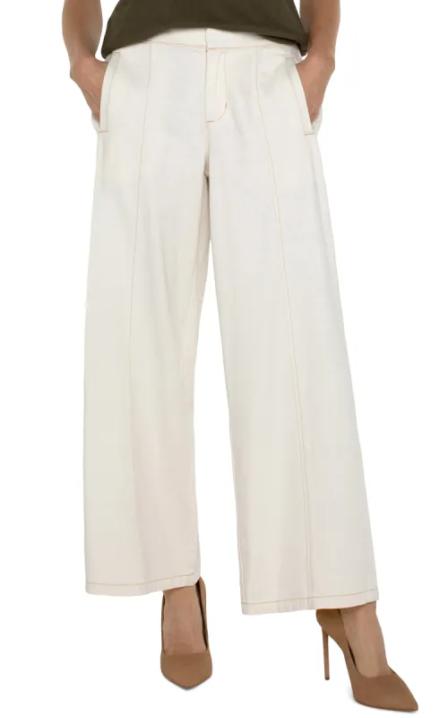 WIDE LEG TROUSER WITH ELASTIC WAISTBAND sold by Liverpool Jeans Company