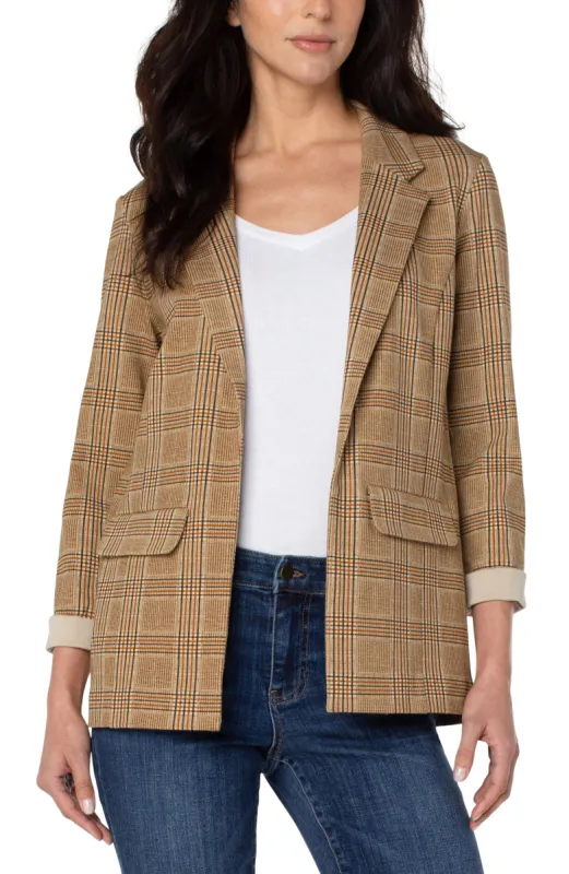 PETITE BOYFRIEND BLAZER WITH PRINCESS DART PATTERN KNIT sold by Liverpool Jeans Company