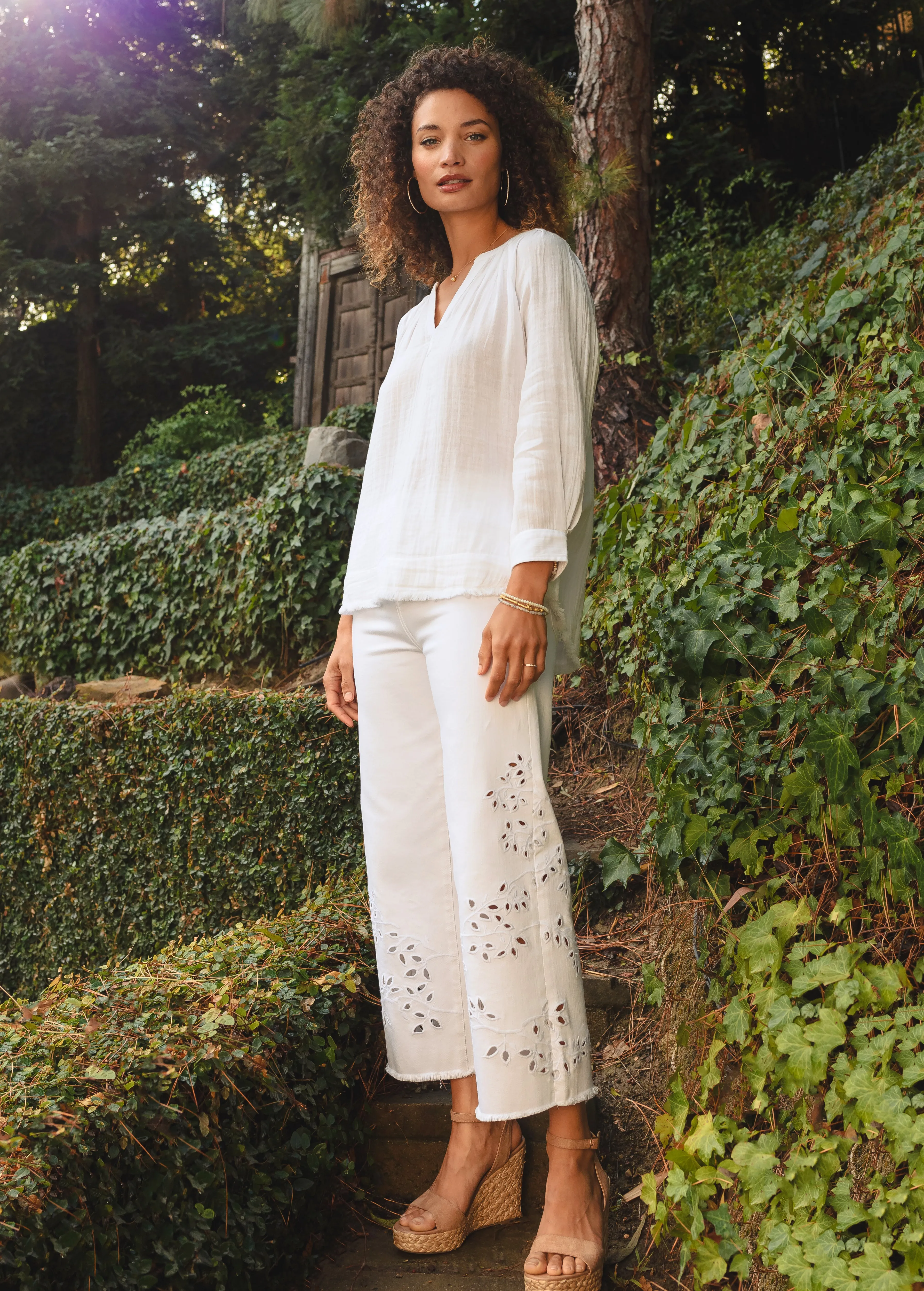 STRIDE ECO HI-RISE WIDE WITH FRAY HEM sold by Liverpool Jeans Company product image thumbnail 2