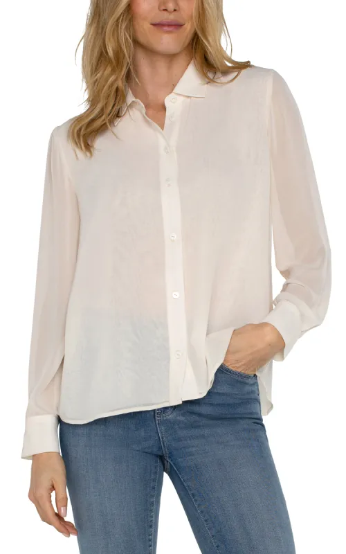 LONG SLEEVE SHIRT WITH PLEAT BACK sold by Liverpool Jeans Company