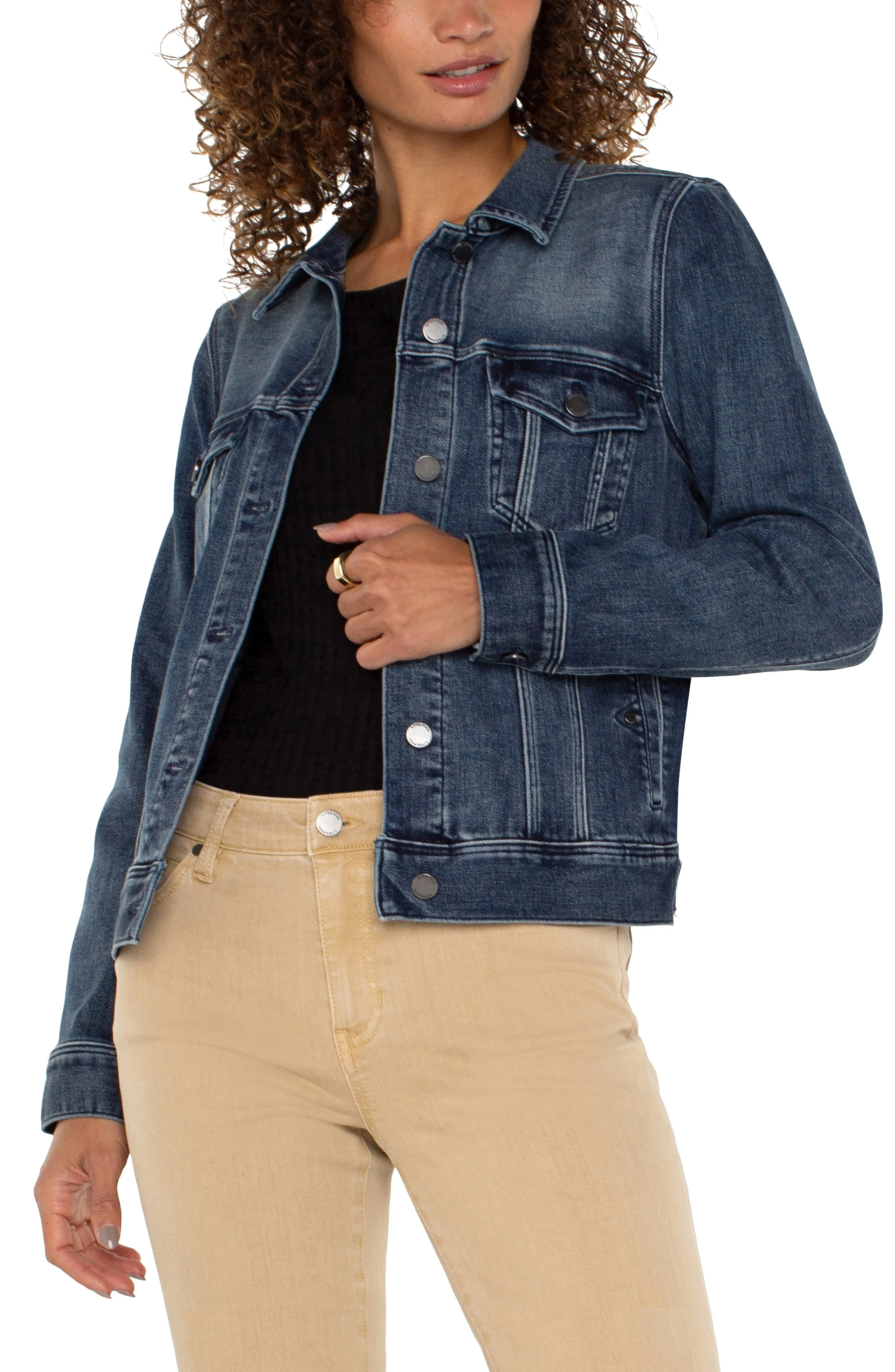 PETITE CLASSIC JEAN JACKET sold by Liverpool Jeans Company product image thumbnail 4