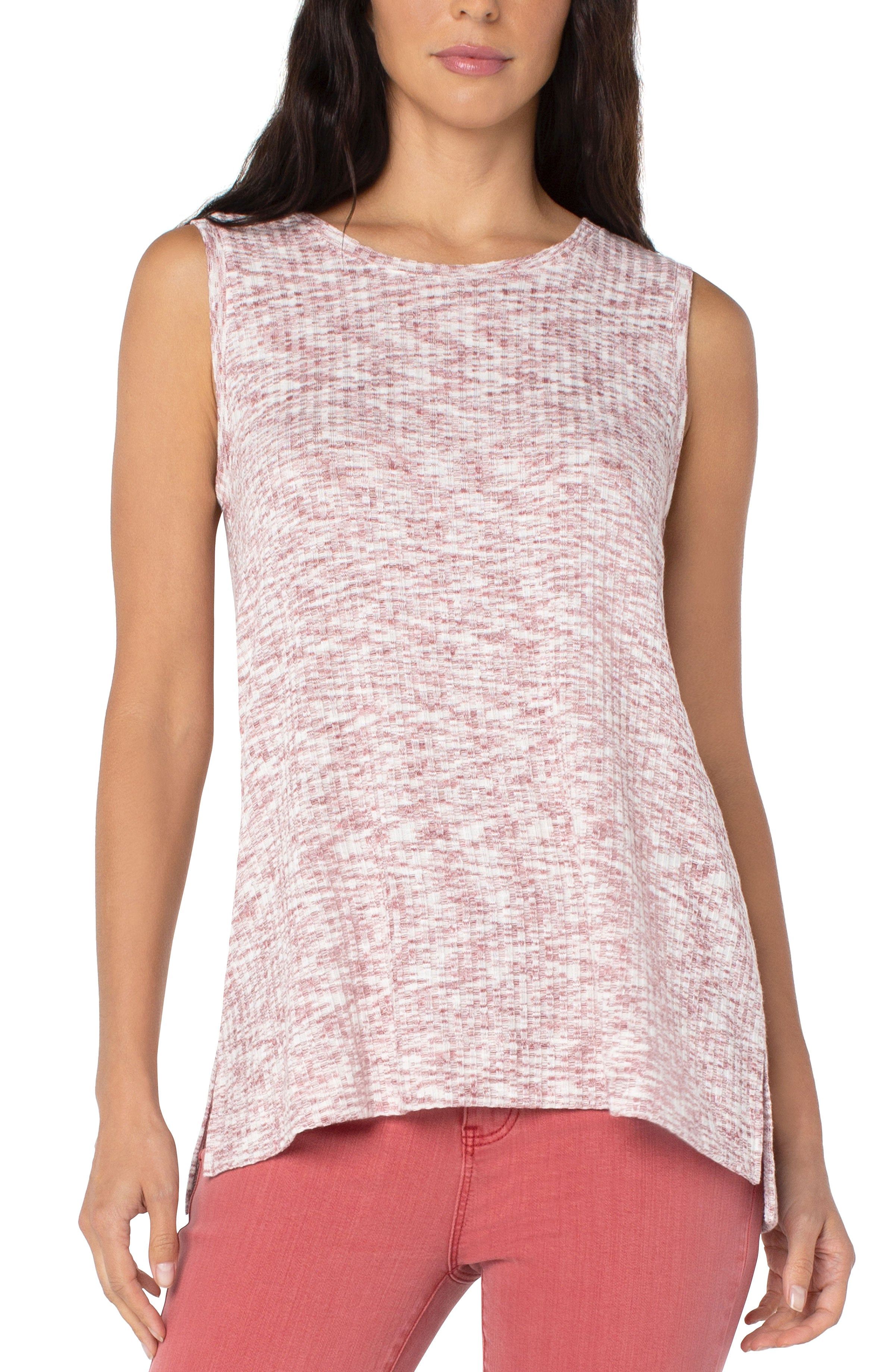 SLEEVELESS SCOOP NECK KNIT TANK sold by Liverpool Jeans Company