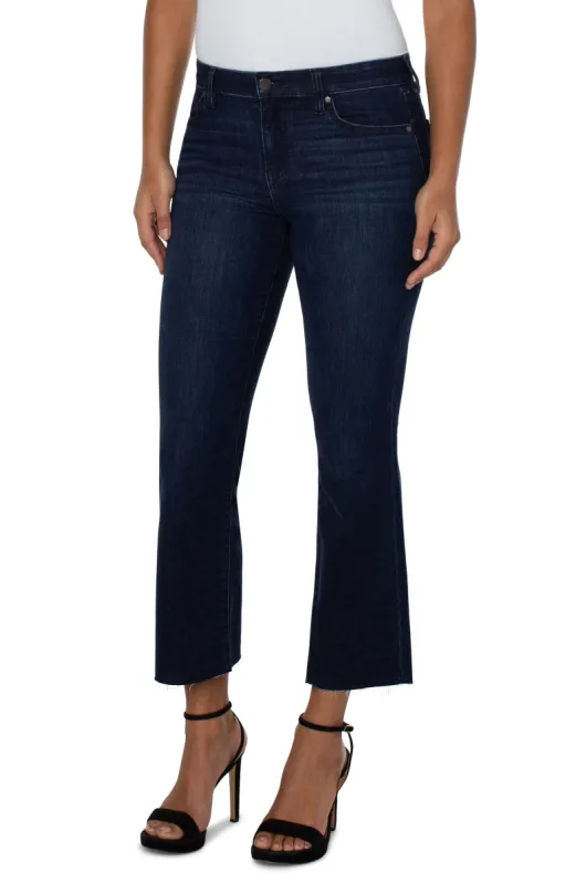 HANNAH CROP FLARE WITH CUT HEM sold by Liverpool Jeans Company