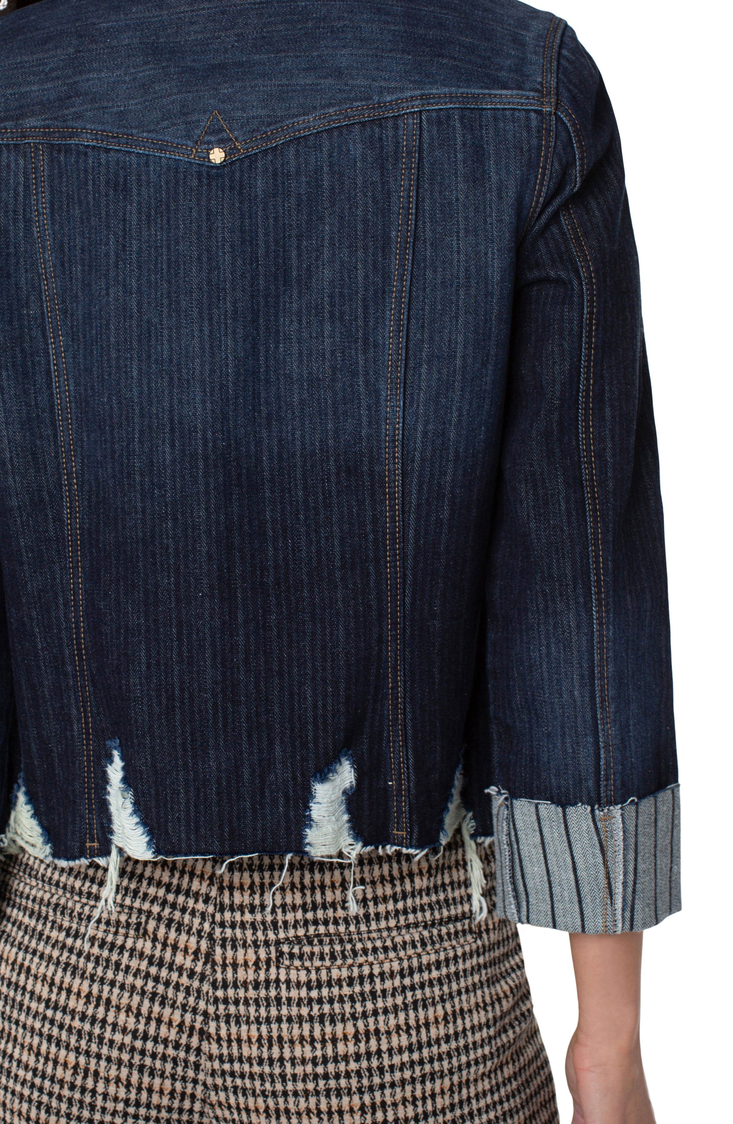 ECO DENIM TRUCKER JACKET WITH CUFFED HEM sold by Liverpool Jeans Company product image thumbnail 5