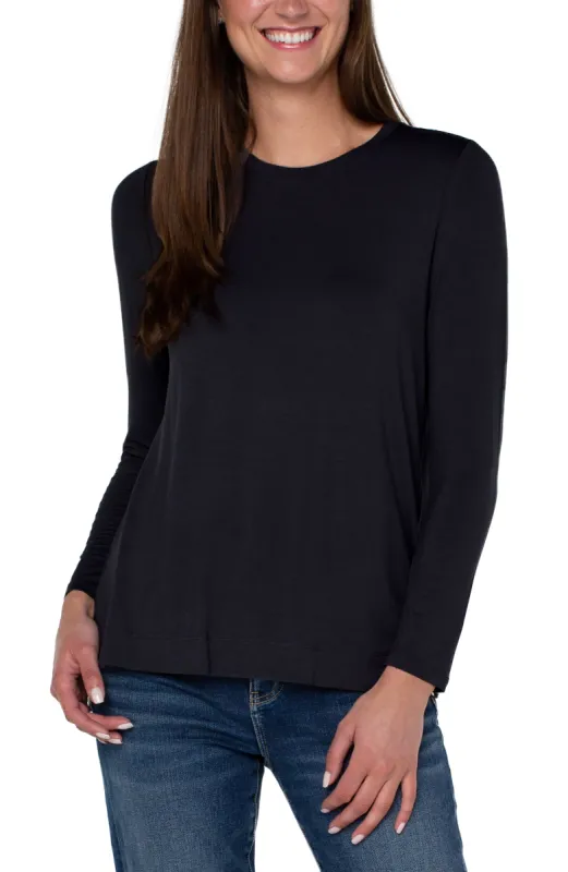PETITE LONG SLEEVE SCOOP NECK TEE sold by Liverpool Jeans Company