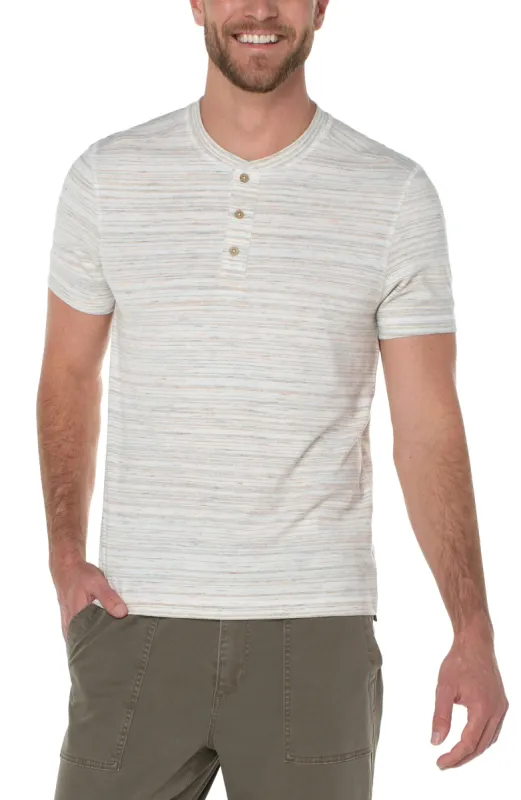 SHORT SLEEVE HENLEY sold by Liverpool Jeans Company