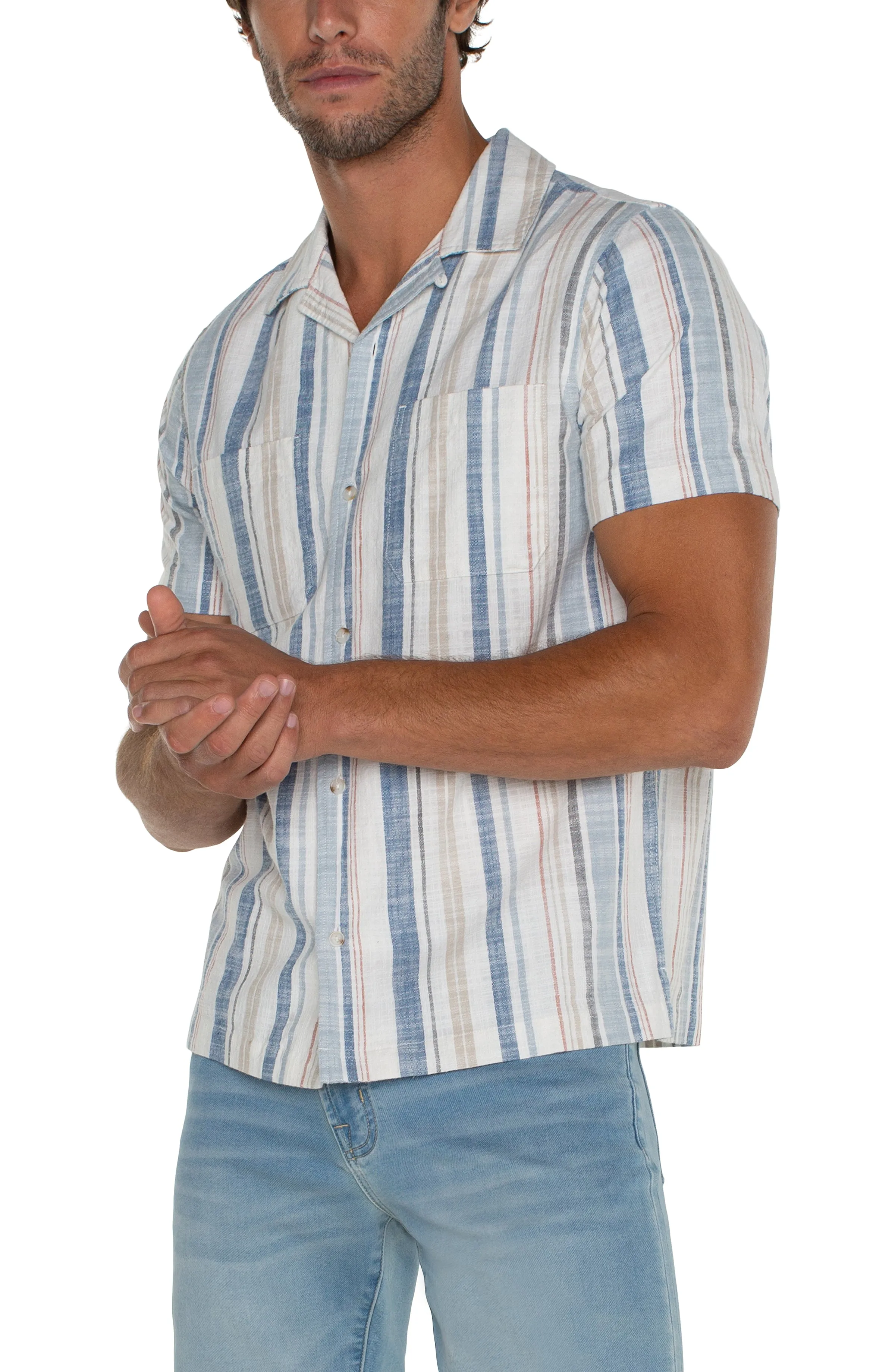 SHORT SLEEVE CAMP SHIRT sold by Liverpool Jeans Company product image thumbnail 3