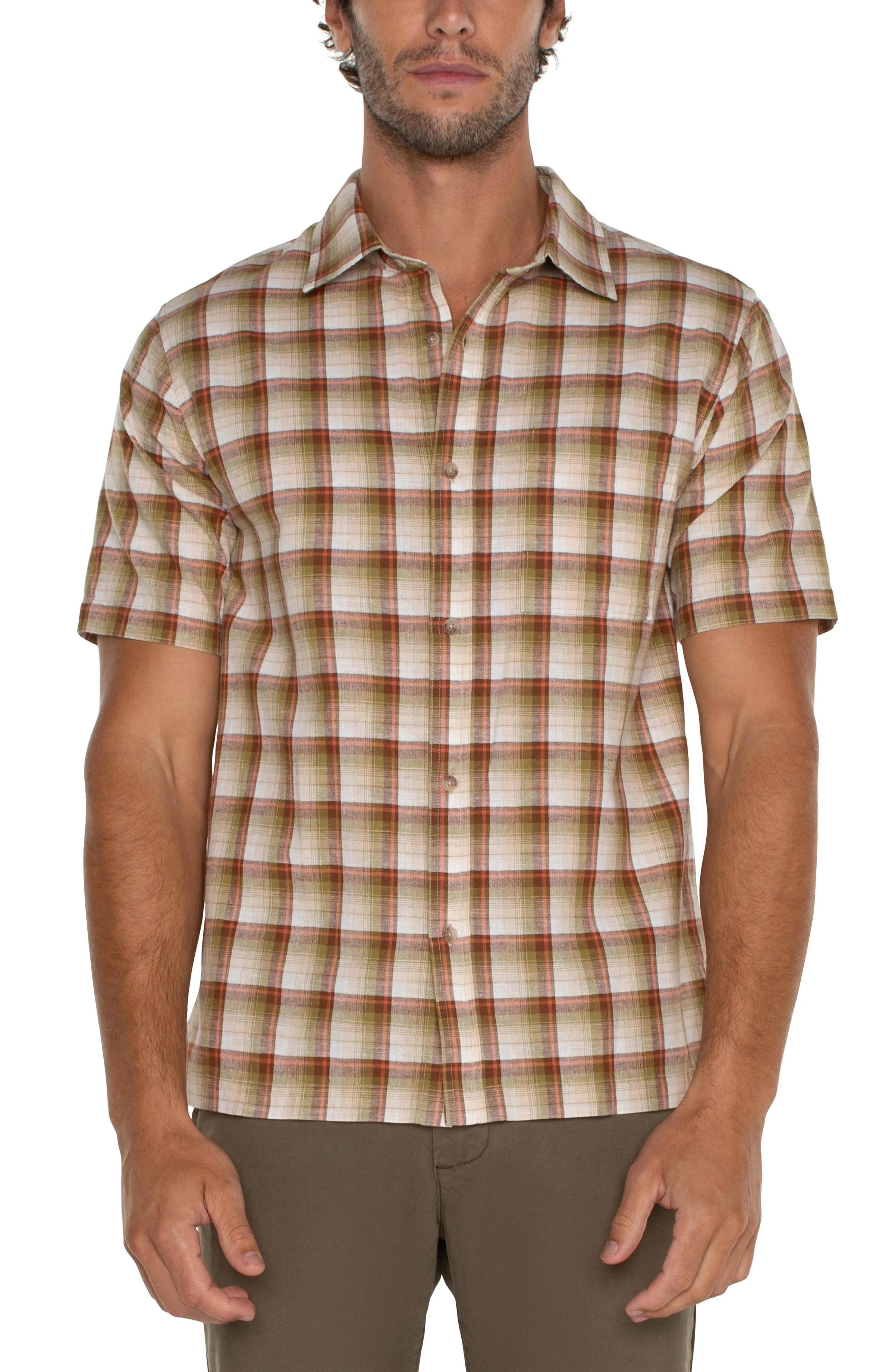 BUTTON UP SHORT SLEEVE SHIRT sold by Liverpool Jeans Company