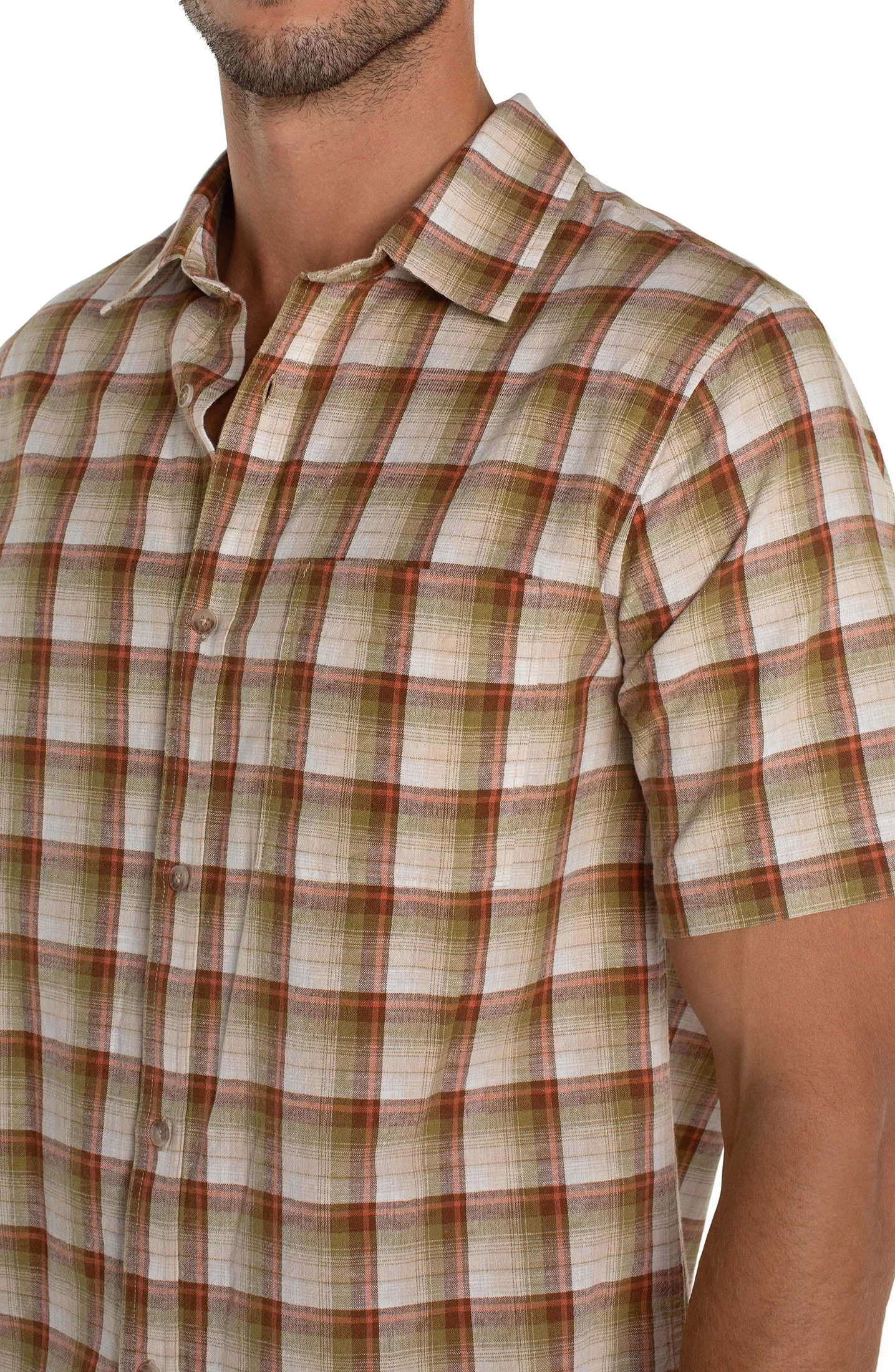BUTTON UP SHORT SLEEVE SHIRT sold by Liverpool Jeans Company product image thumbnail 3