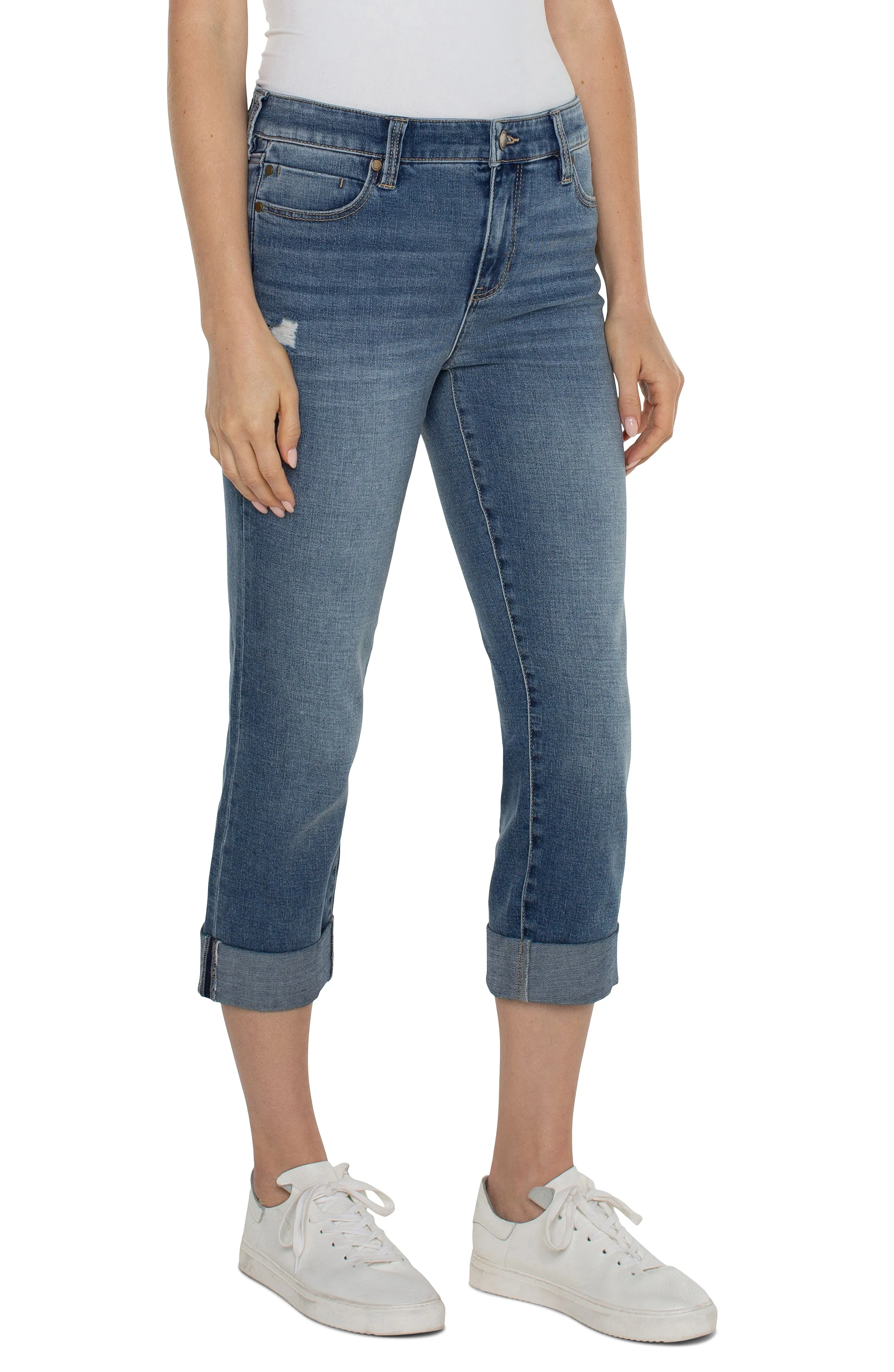 PETITE CHARLIE CROP WIDE ROLLED CUFF sold by Liverpool Jeans Company product image thumbnail 4