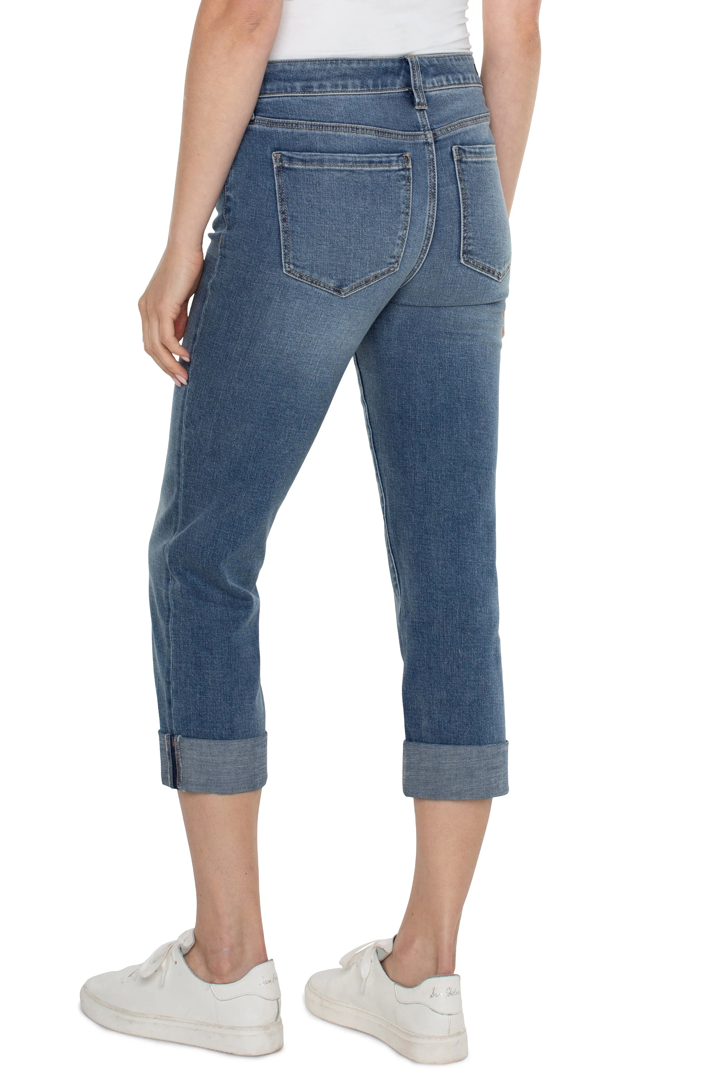PETITE CHARLIE CROP WIDE ROLLED CUFF sold by Liverpool Jeans Company product image thumbnail 2
