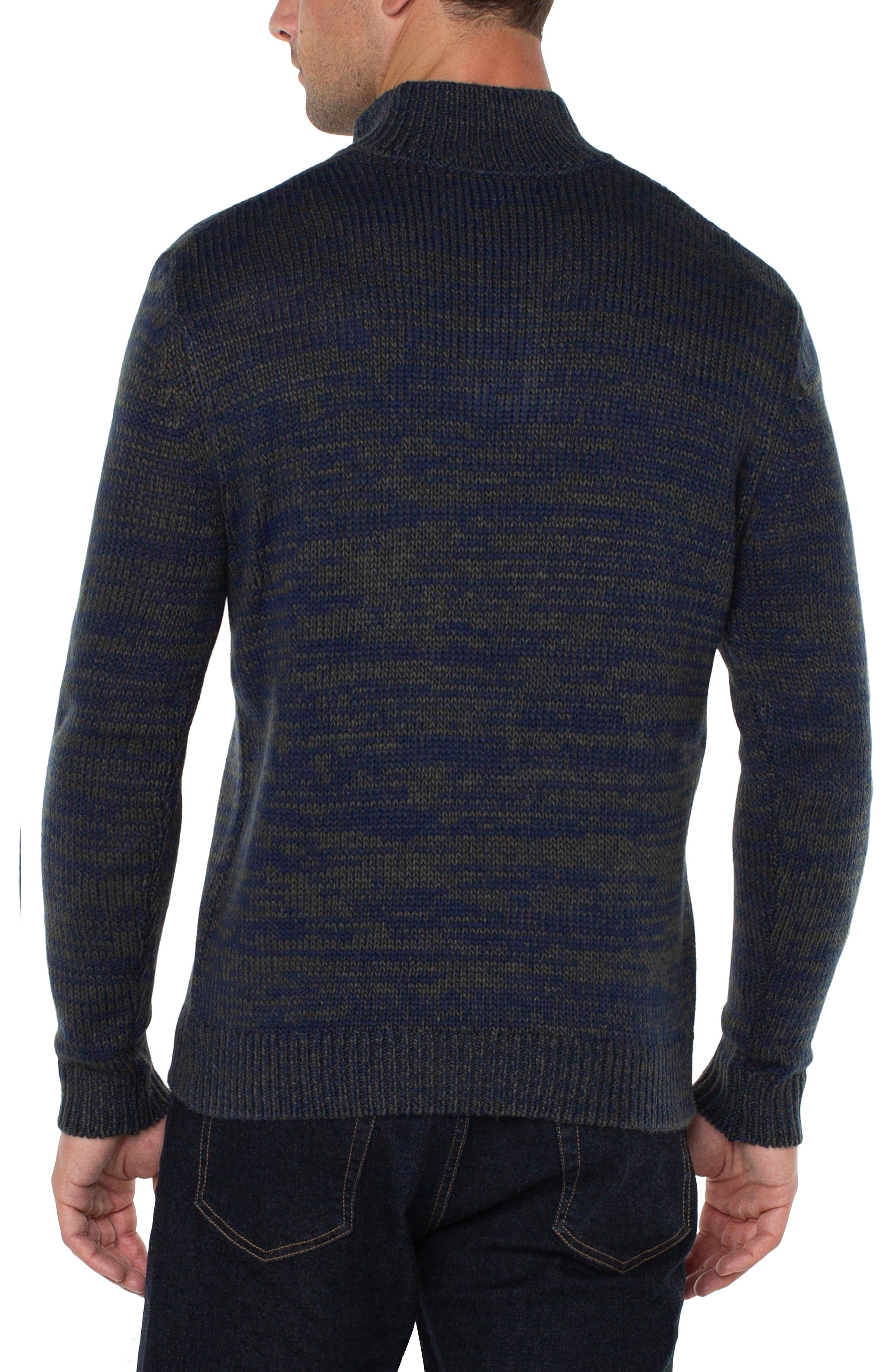 BUTTON MOCK NECK SWEATER sold by Liverpool Jeans Company product image thumbnail 3