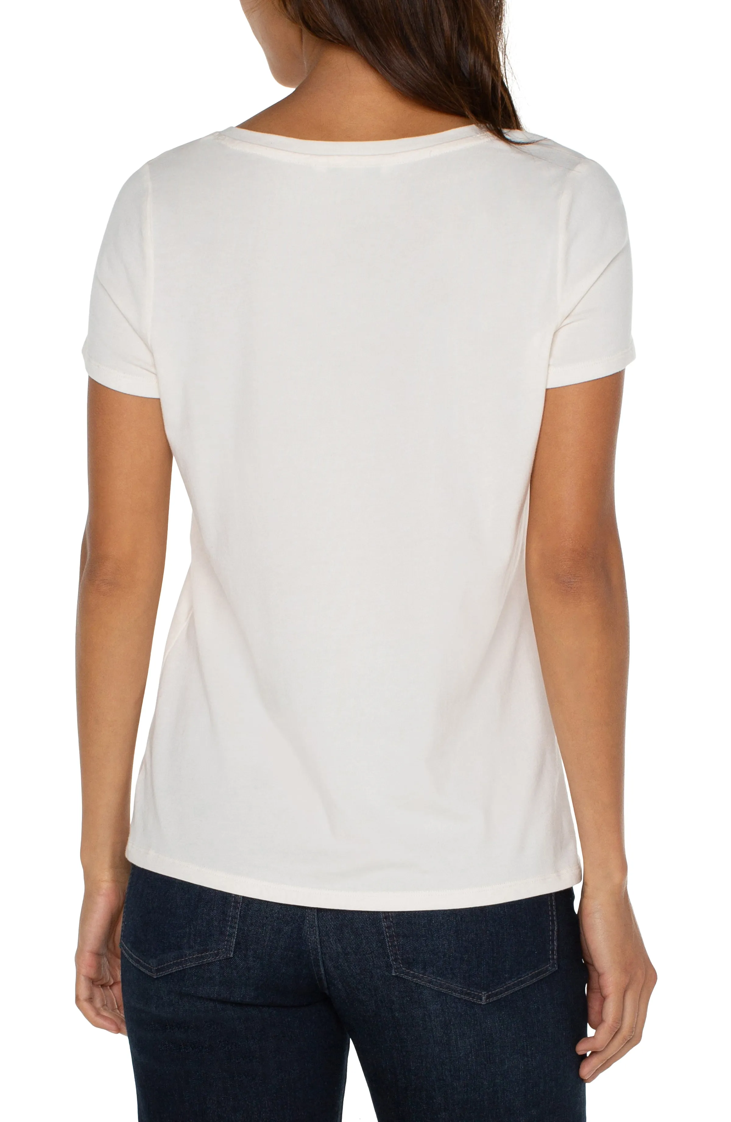 V-NECK SLUB KNIT TEE sold by Liverpool Jeans Company product image thumbnail 2