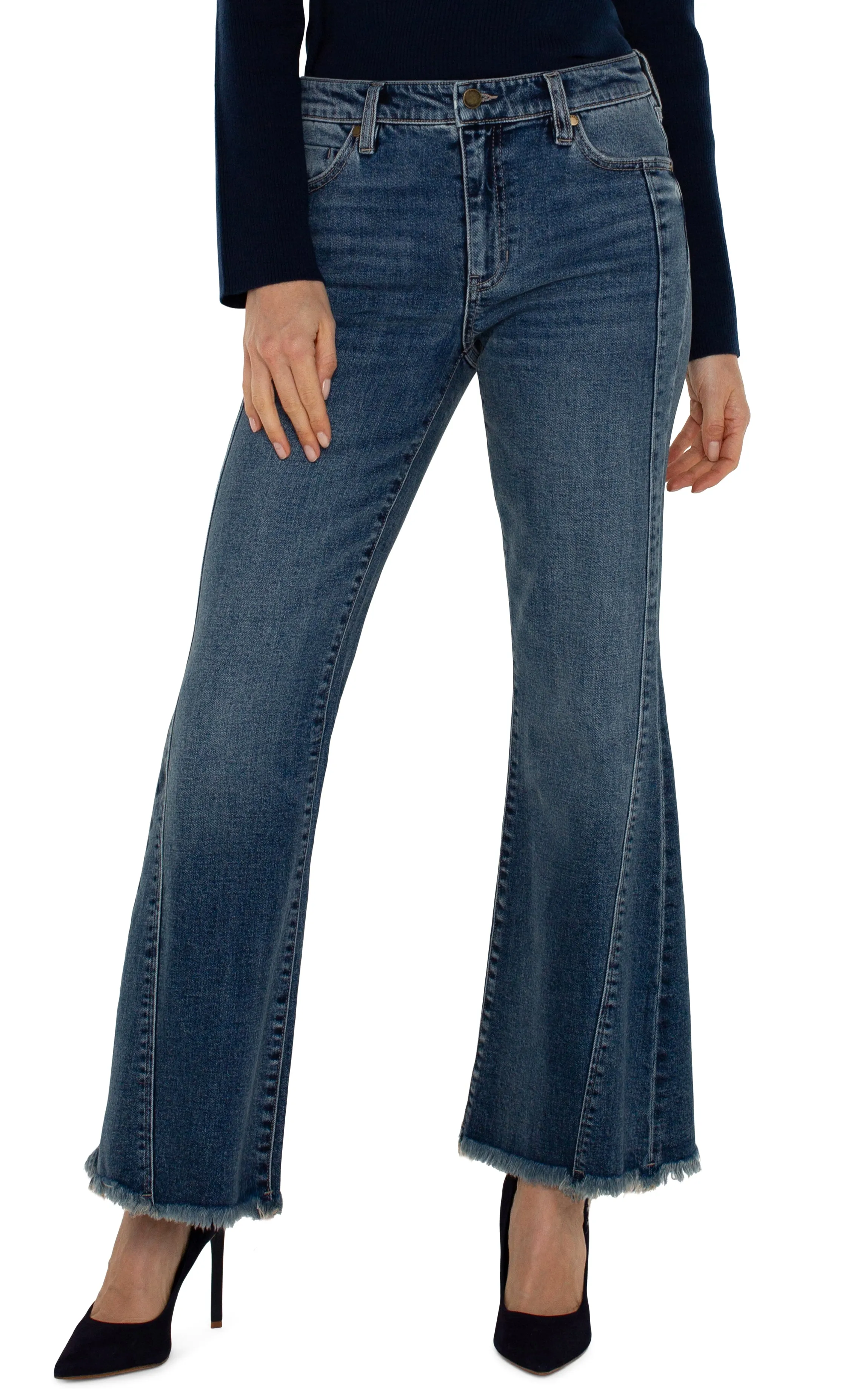 HANNAH FLARE WITH FRONT SEAMING - ECO sold by Liverpool Jeans Company product image thumbnail 3