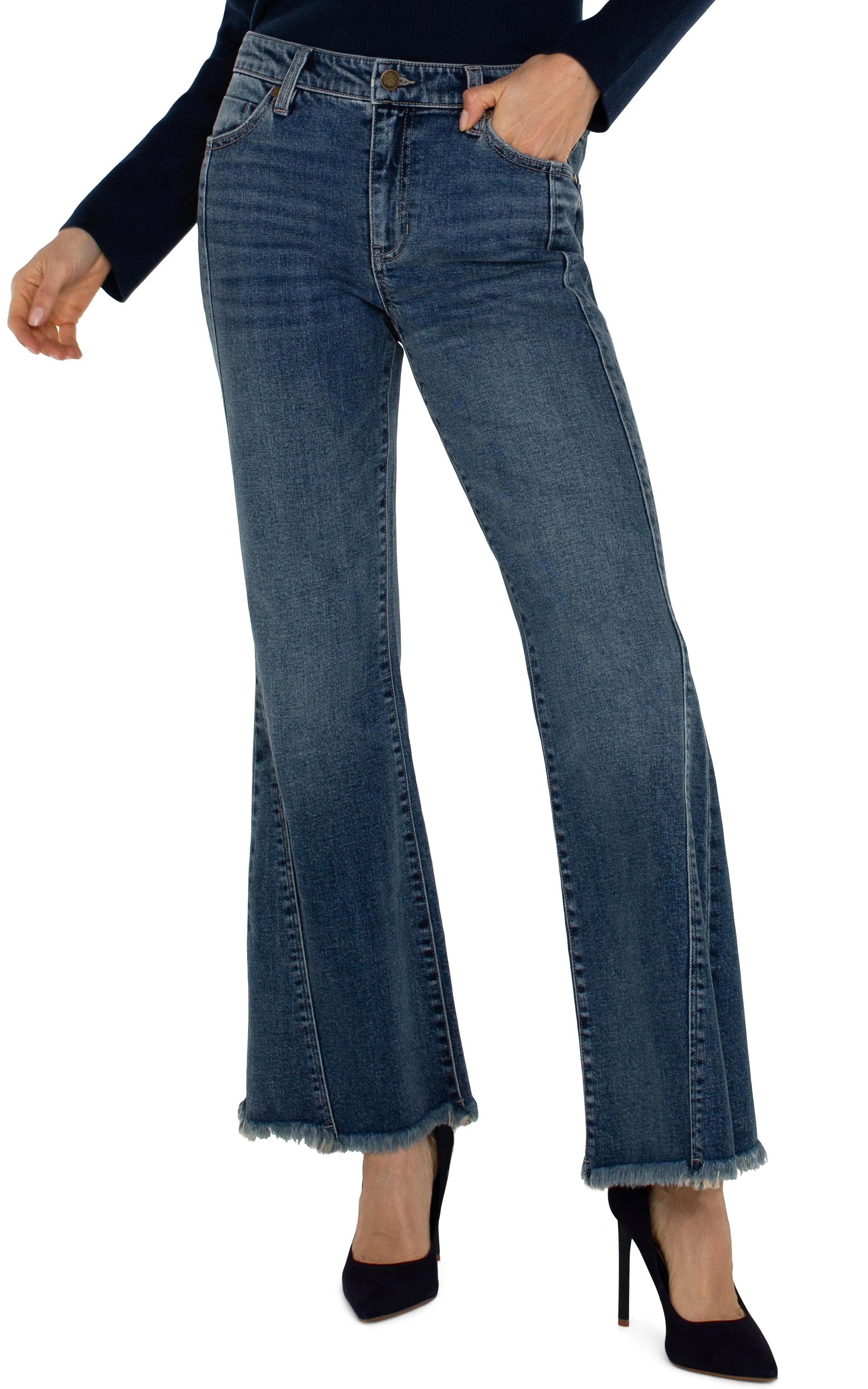 HANNAH FLARE WITH FRONT SEAMING - ECO sold by Liverpool Jeans Company product image thumbnail 5