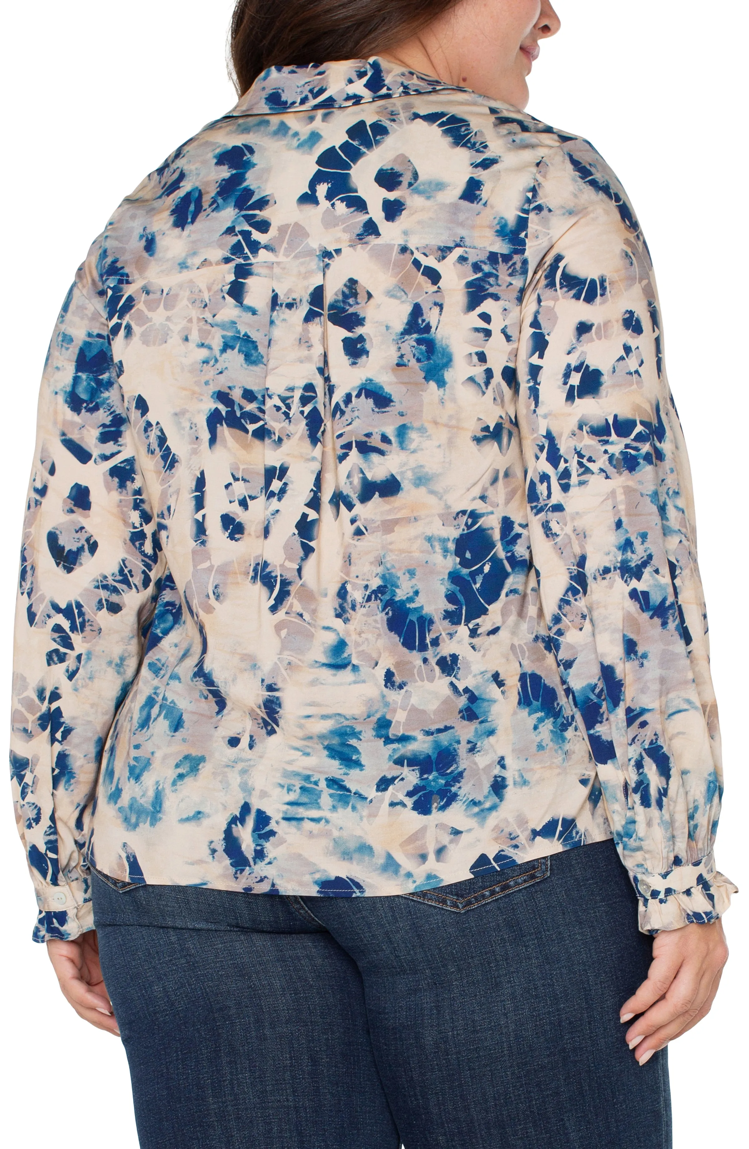 LONG SLEEVE BUTTON FRONT WOVEN BLOUSE sold by Liverpool Jeans Company product image thumbnail 2
