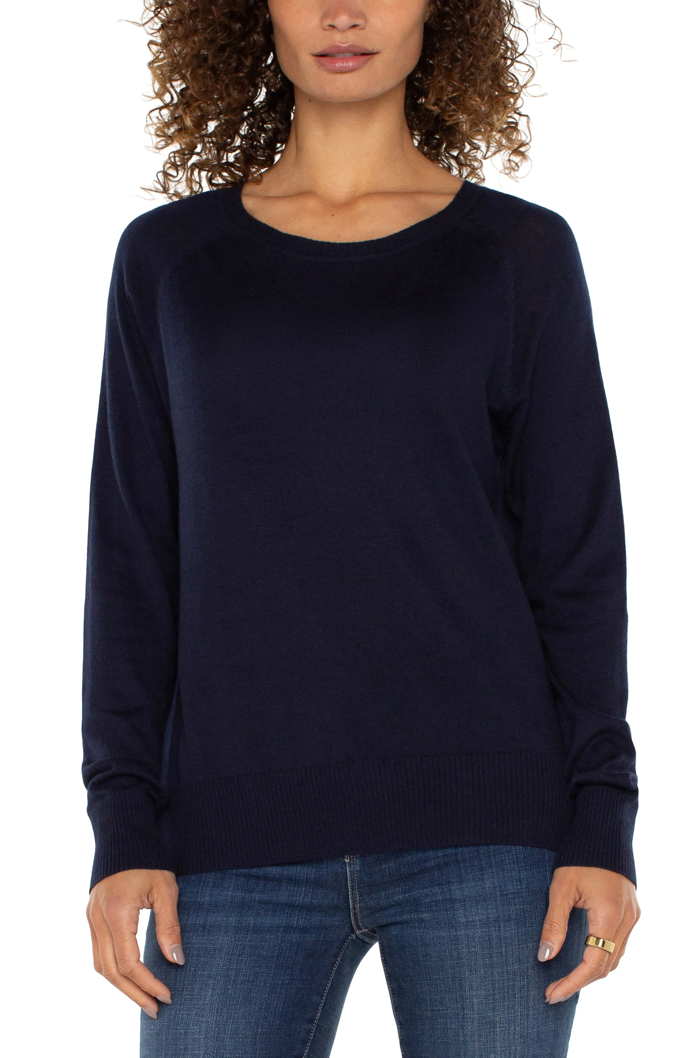 RAGLAN SWEATER WITH SIDE SLITS sold by Liverpool Jeans Company product image thumbnail 4
