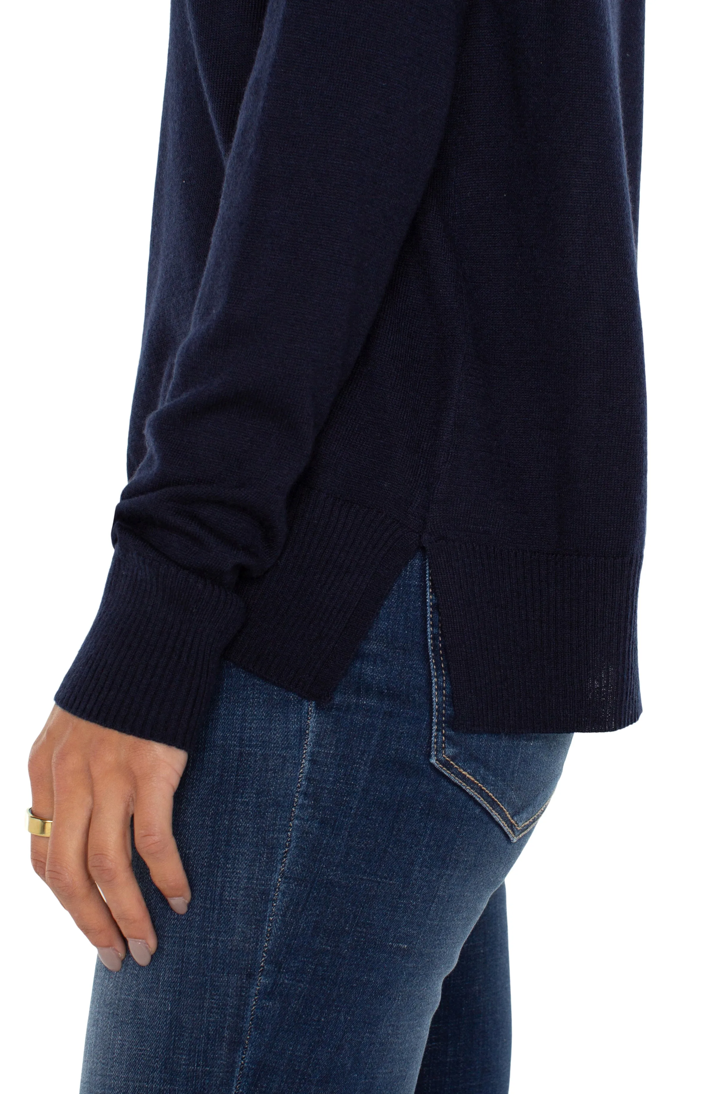 RAGLAN SWEATER WITH SIDE SLITS sold by Liverpool Jeans Company product image thumbnail 3