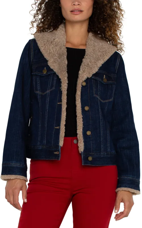 SHERPA COLLAR TRUCKER JACKET sold by Liverpool Jeans Company