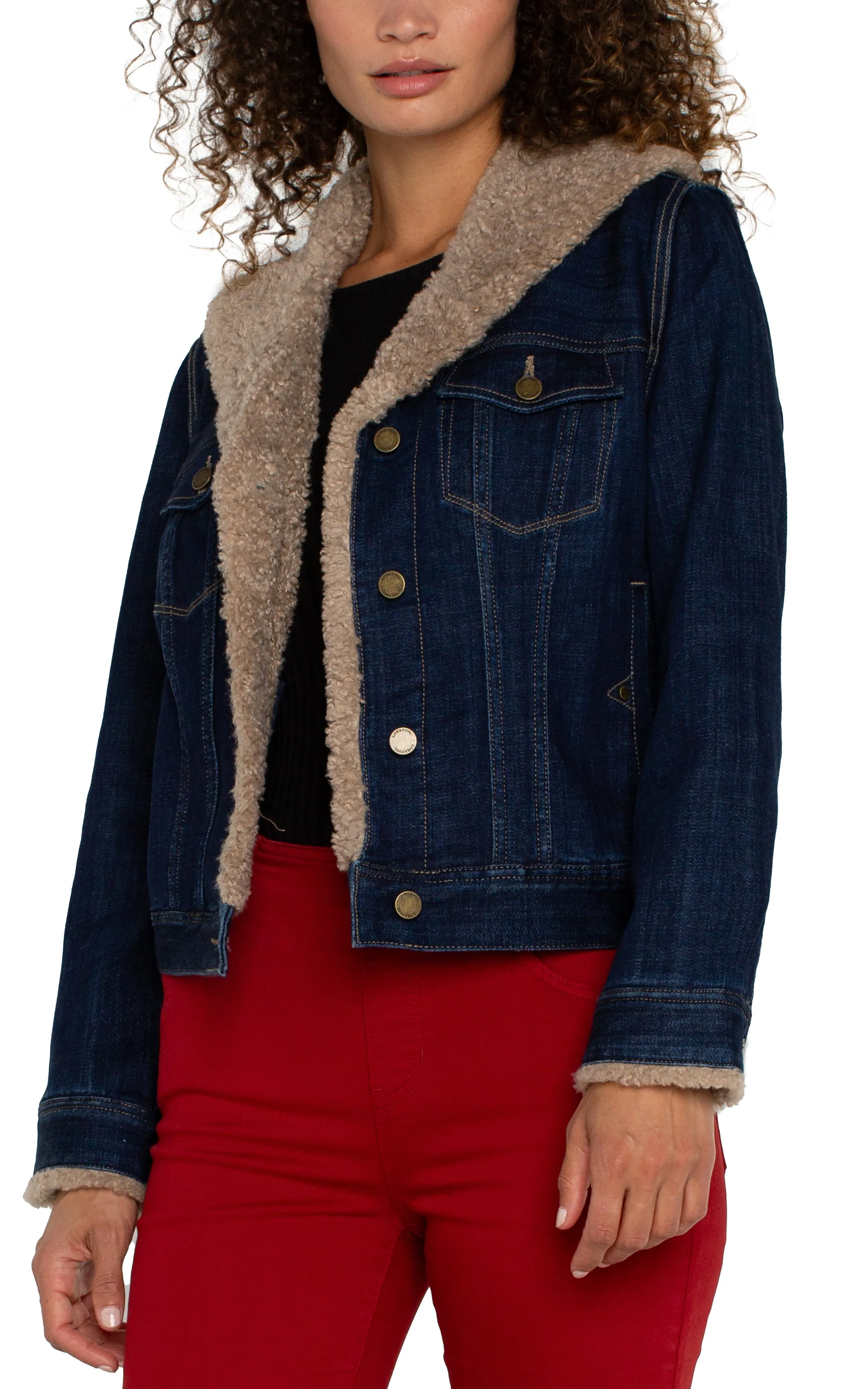 SHERPA COLLAR TRUCKER JACKET sold by Liverpool Jeans Company product image thumbnail 5