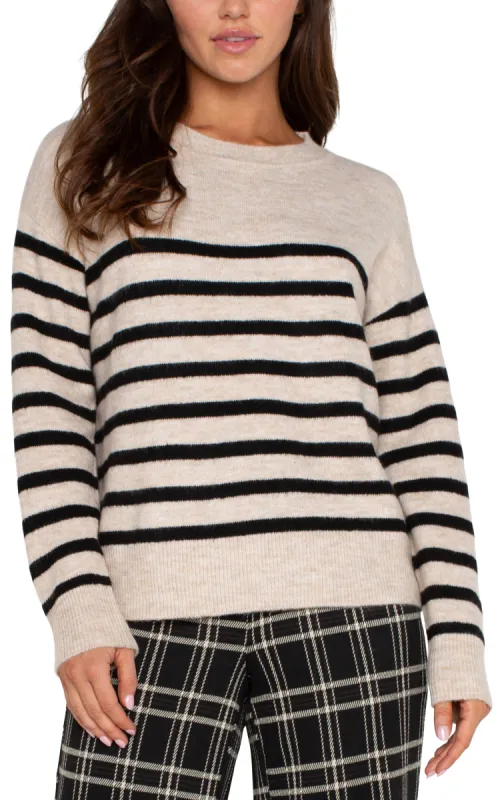 LONG SLEEVE CREW NECK DROP SHOULDER SWEATER sold by Liverpool Jeans Company
