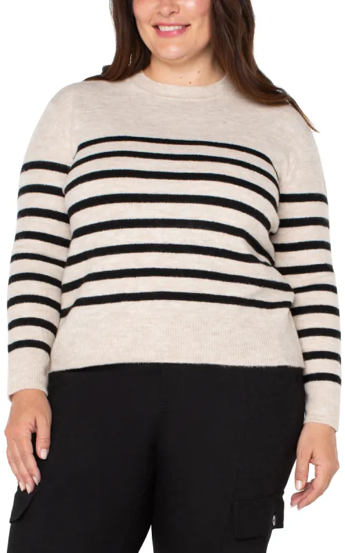 LONG SLEEVE CREW NECK DROP SHOULDER SWEATER sold by Liverpool Jeans Company