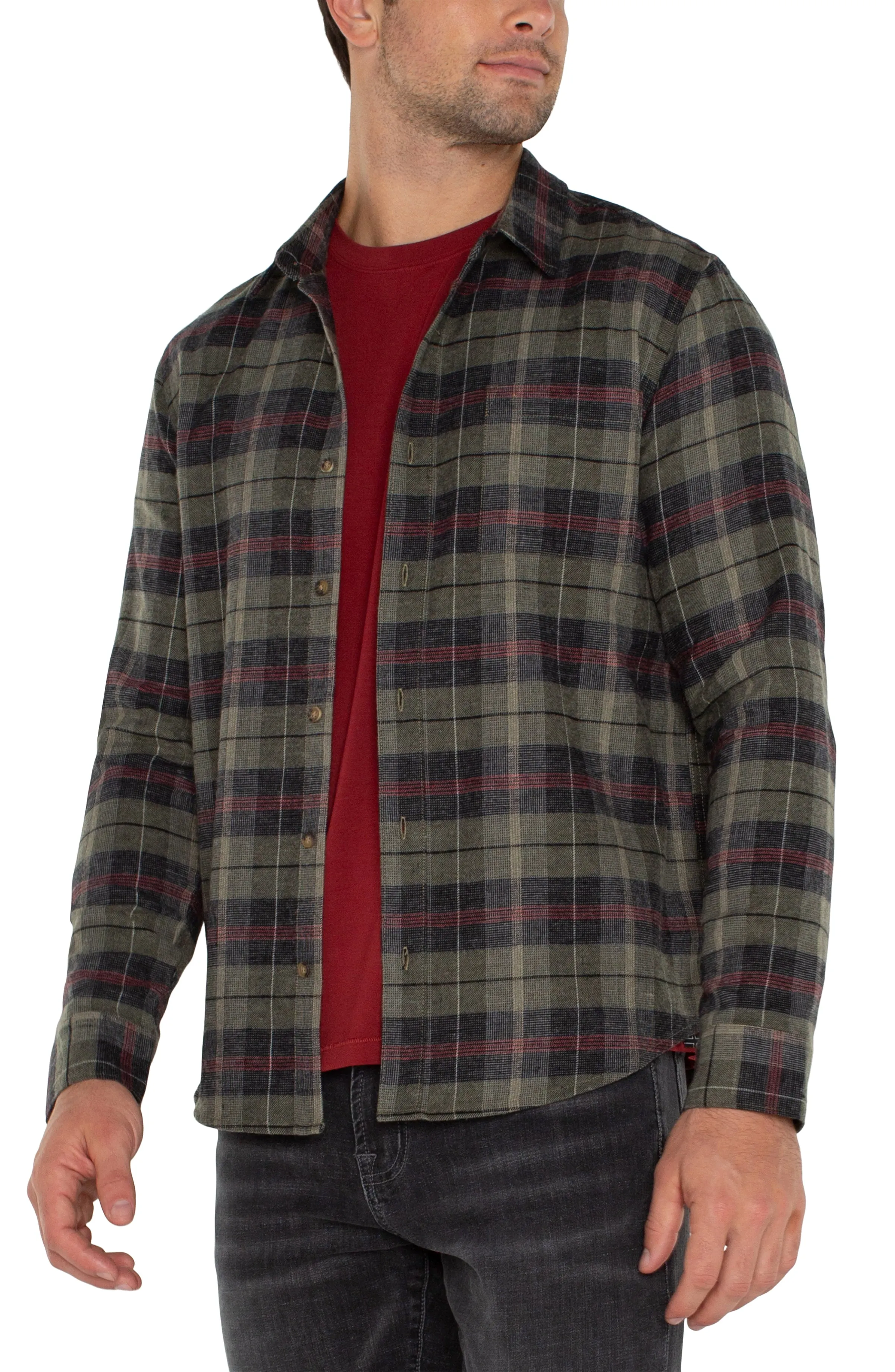 LONG SLEEVE BUTTON UP SHIRT sold by Liverpool Jeans Company product image thumbnail 5