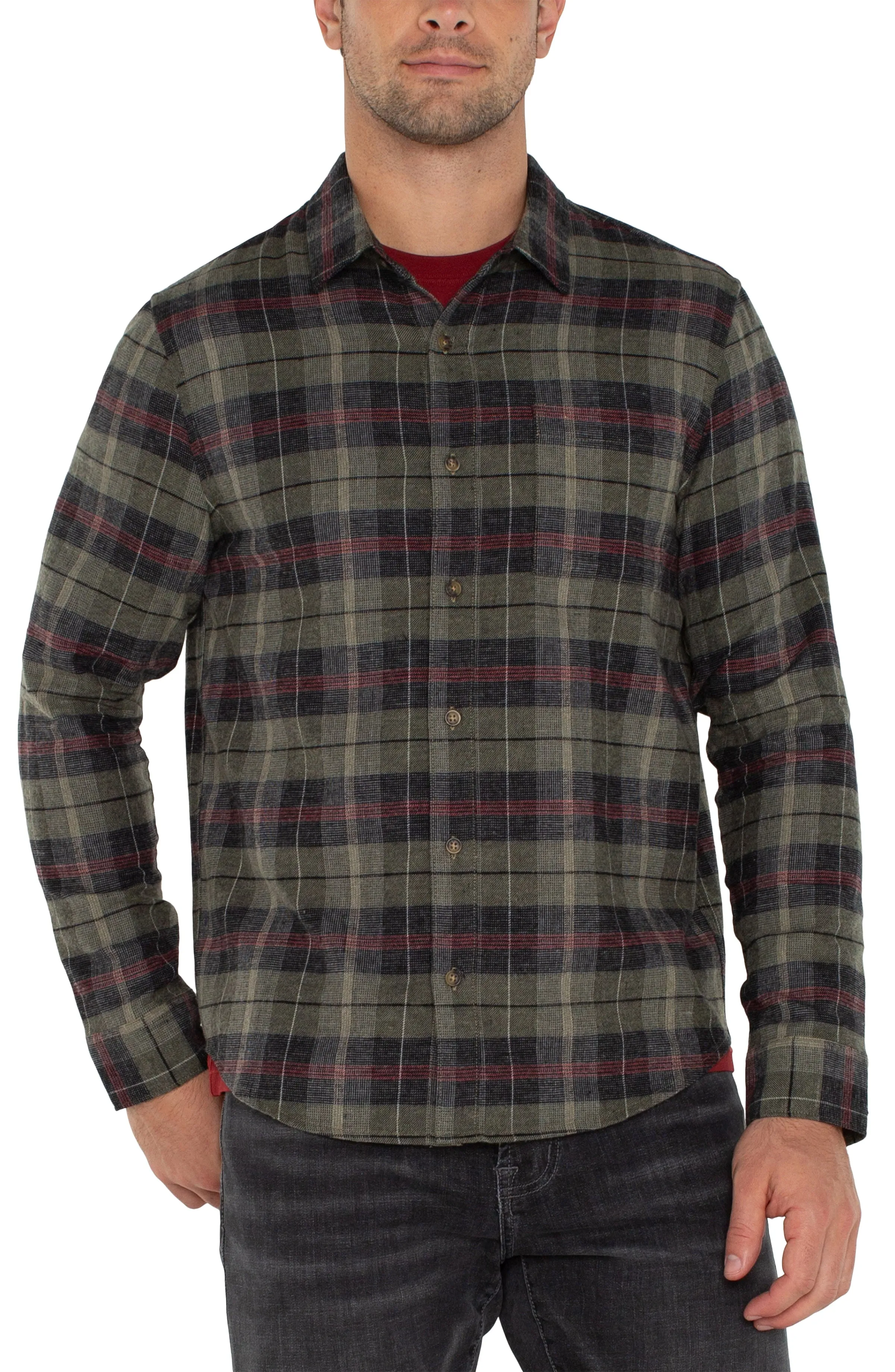 LONG SLEEVE BUTTON UP SHIRT sold by Liverpool Jeans Company product image thumbnail 4