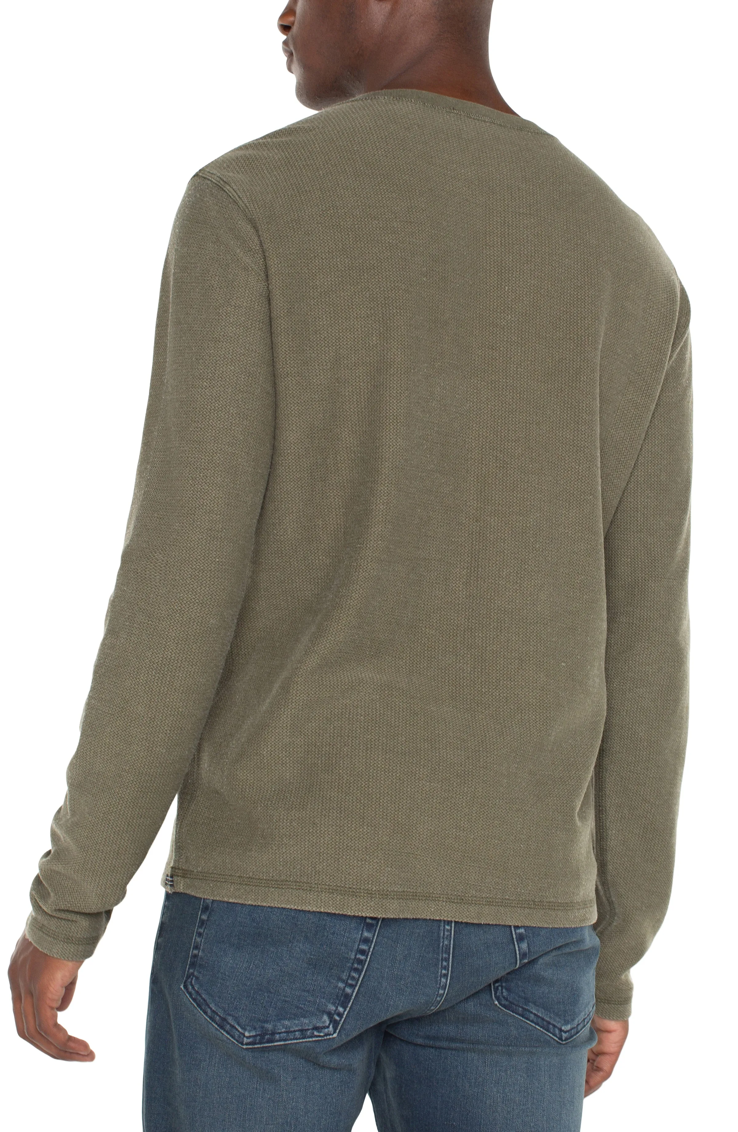 LONG SLEEVE HENLEY sold by Liverpool Jeans Company product image thumbnail 2