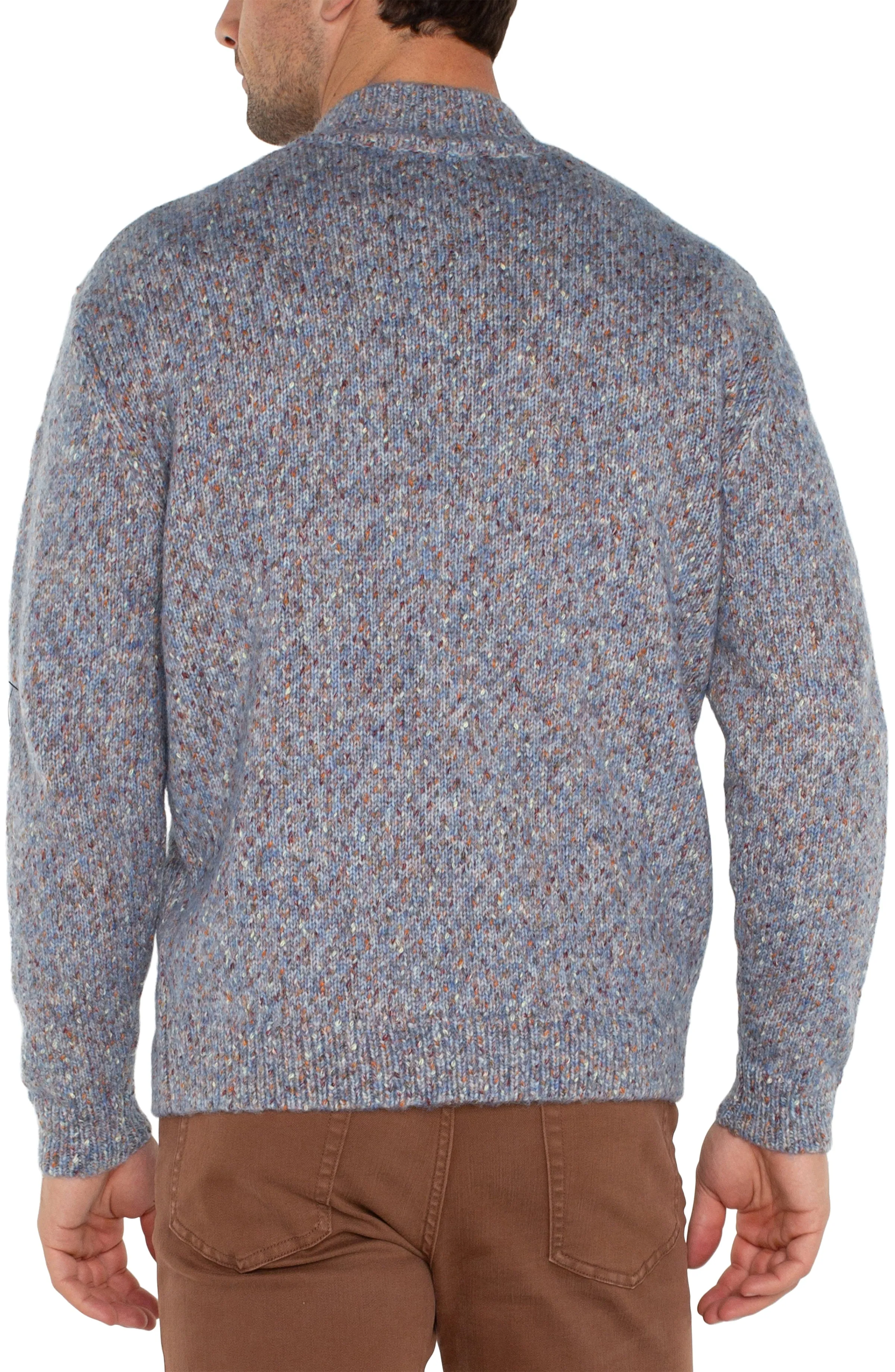 BUTTON MOCK NECK SWEATER sold by Liverpool Jeans Company product image thumbnail 2