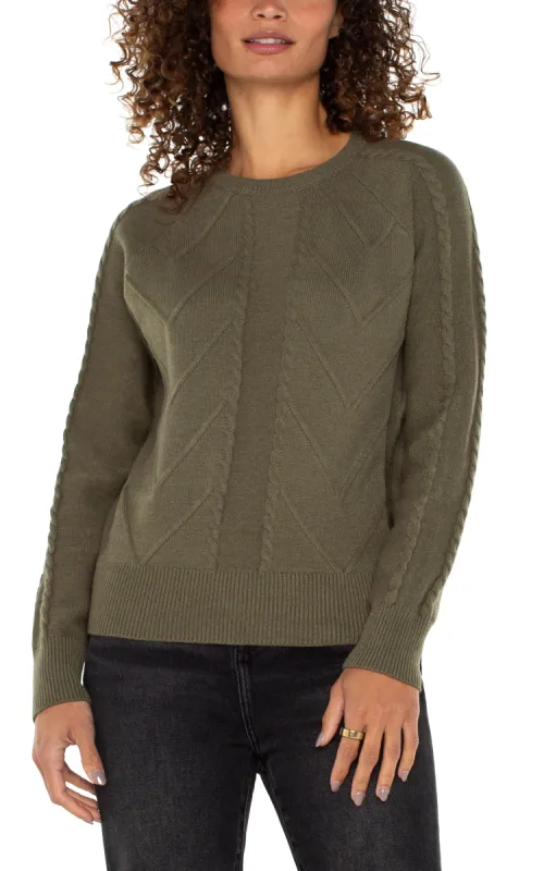 LONG SLEEVE CREW NECK RAGLAN SWEATER sold by Liverpool Jeans Company