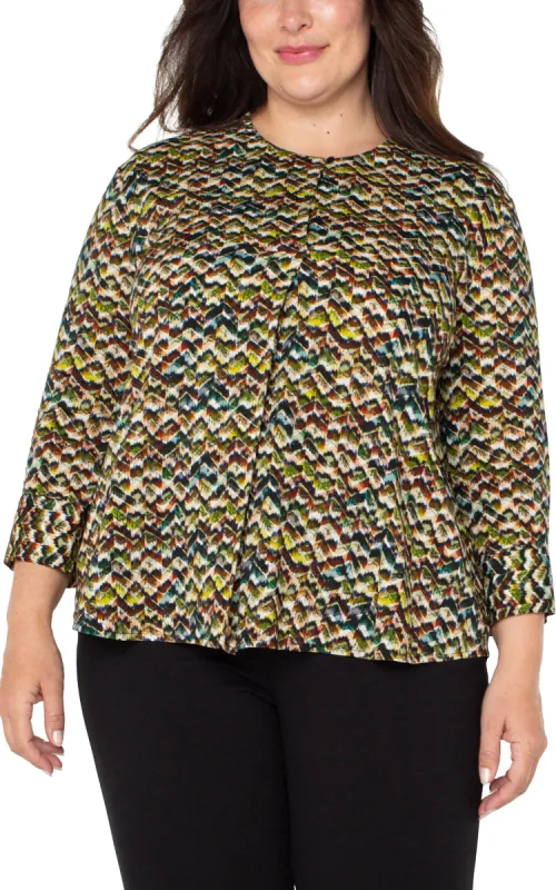3/4 SLEEVE POPOVER WOVEN BLOUSE sold by Liverpool Jeans Company