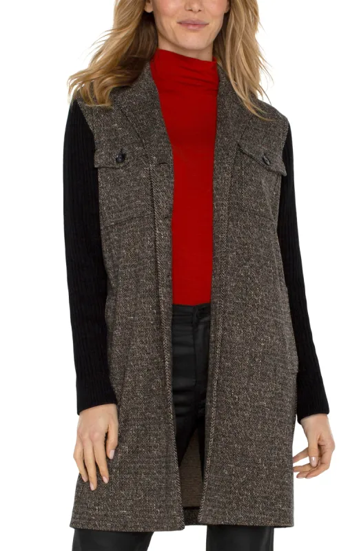 COATIGAN WITH SWEATER SLEEVES sold by Liverpool Jeans Company