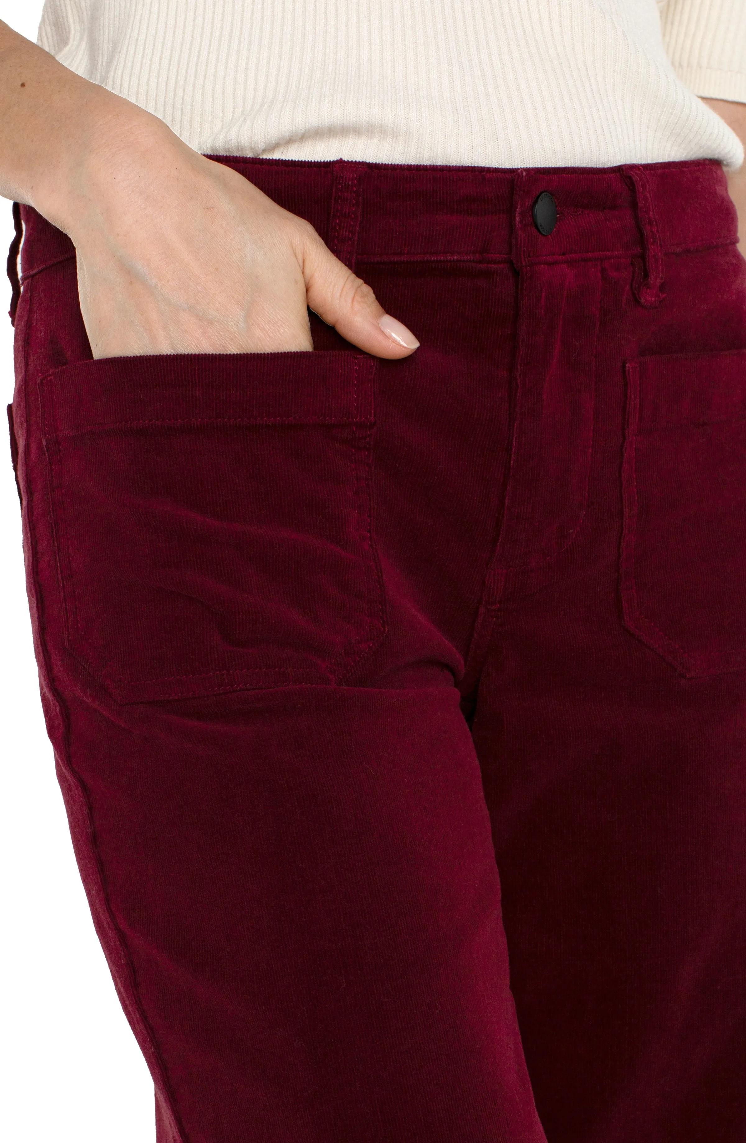 CORDUROY CROP WIDE LEG sold by Liverpool Jeans Company product image thumbnail 3