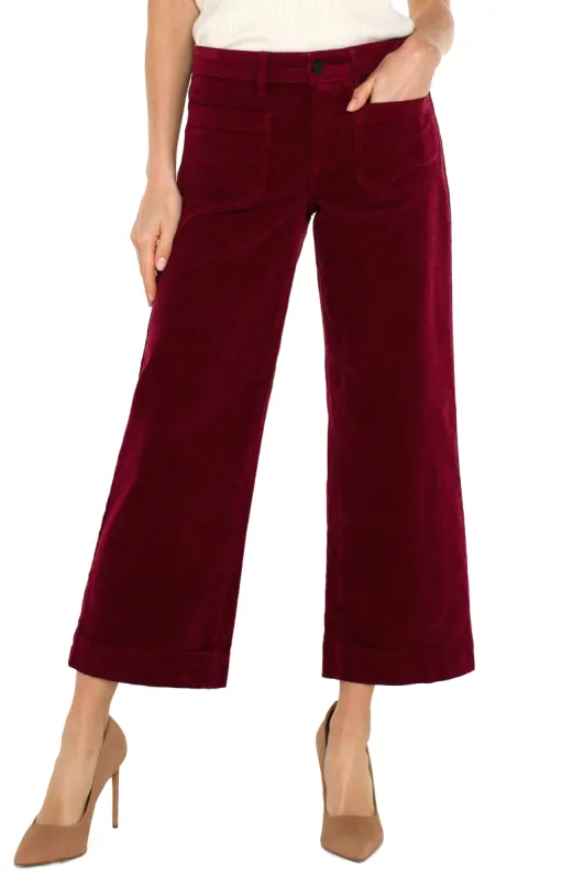 CORDUROY CROP WIDE LEG sold by Liverpool Jeans Company