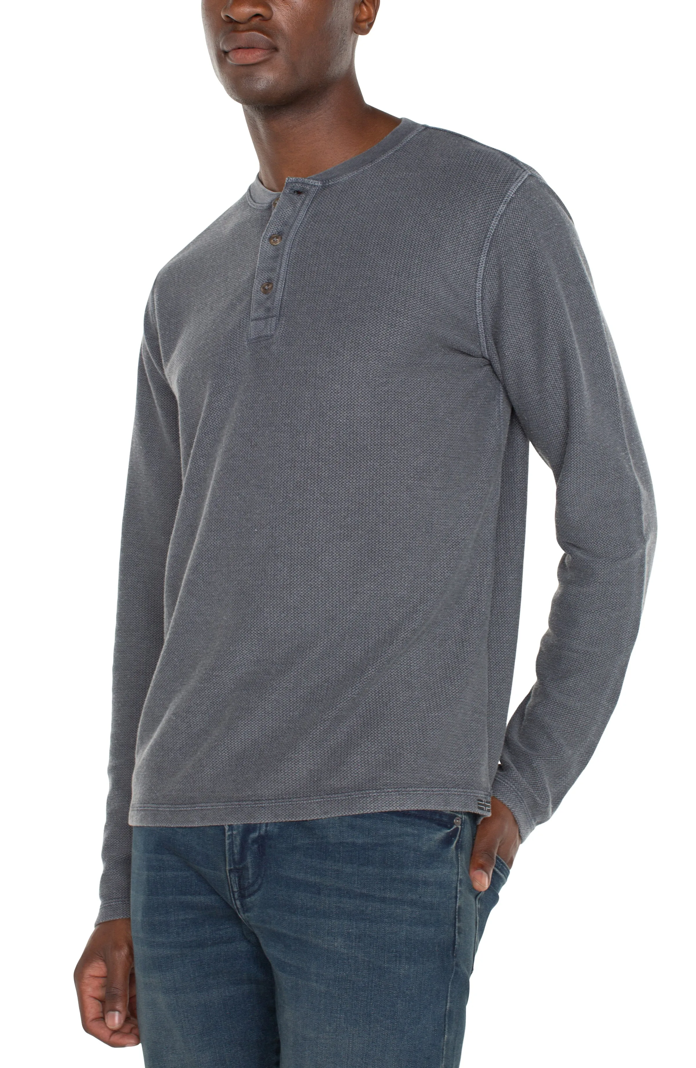 LONG SLEEVE HENLEY sold by Liverpool Jeans Company product image thumbnail 4
