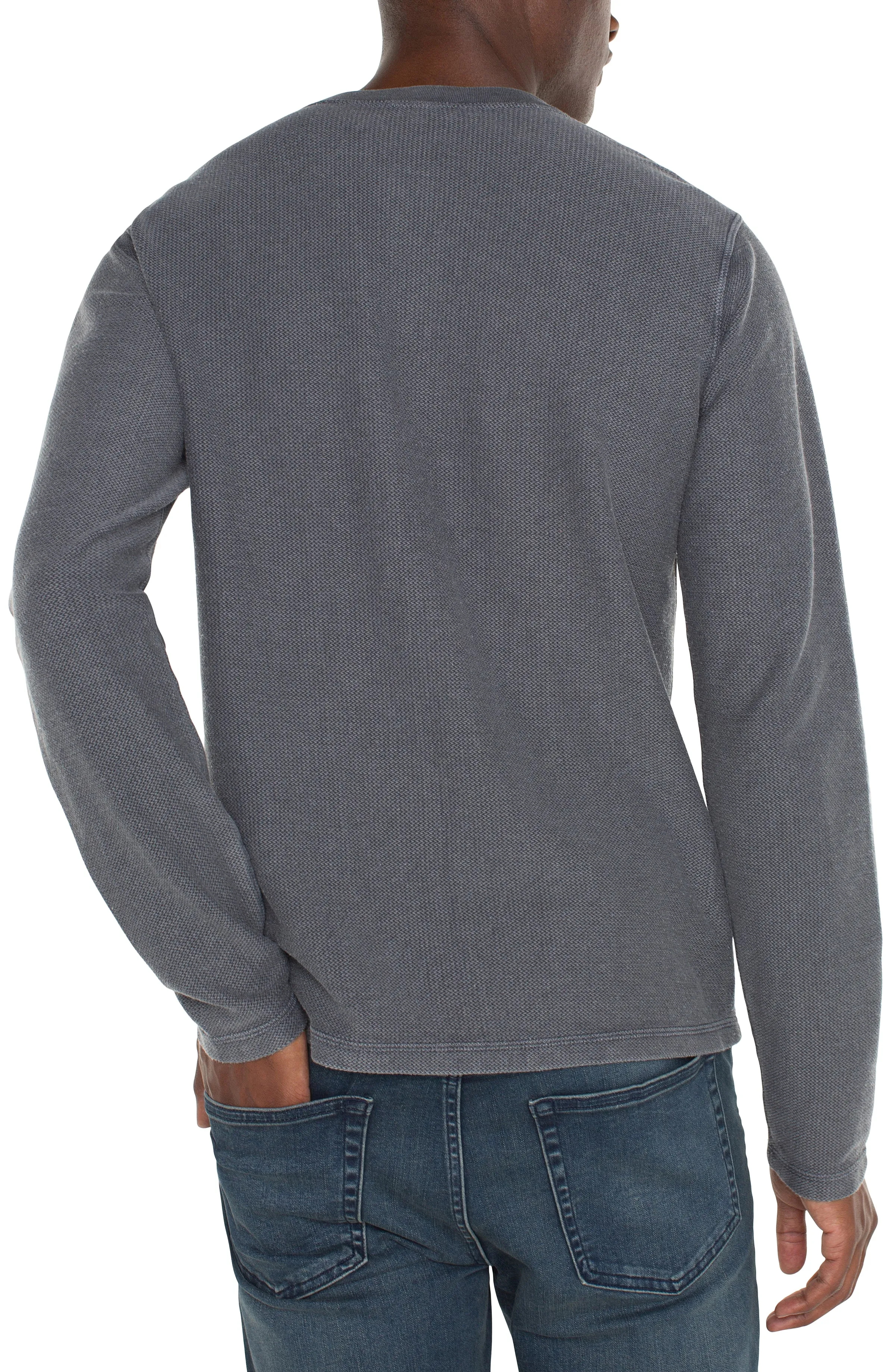 LONG SLEEVE HENLEY sold by Liverpool Jeans Company product image thumbnail 2