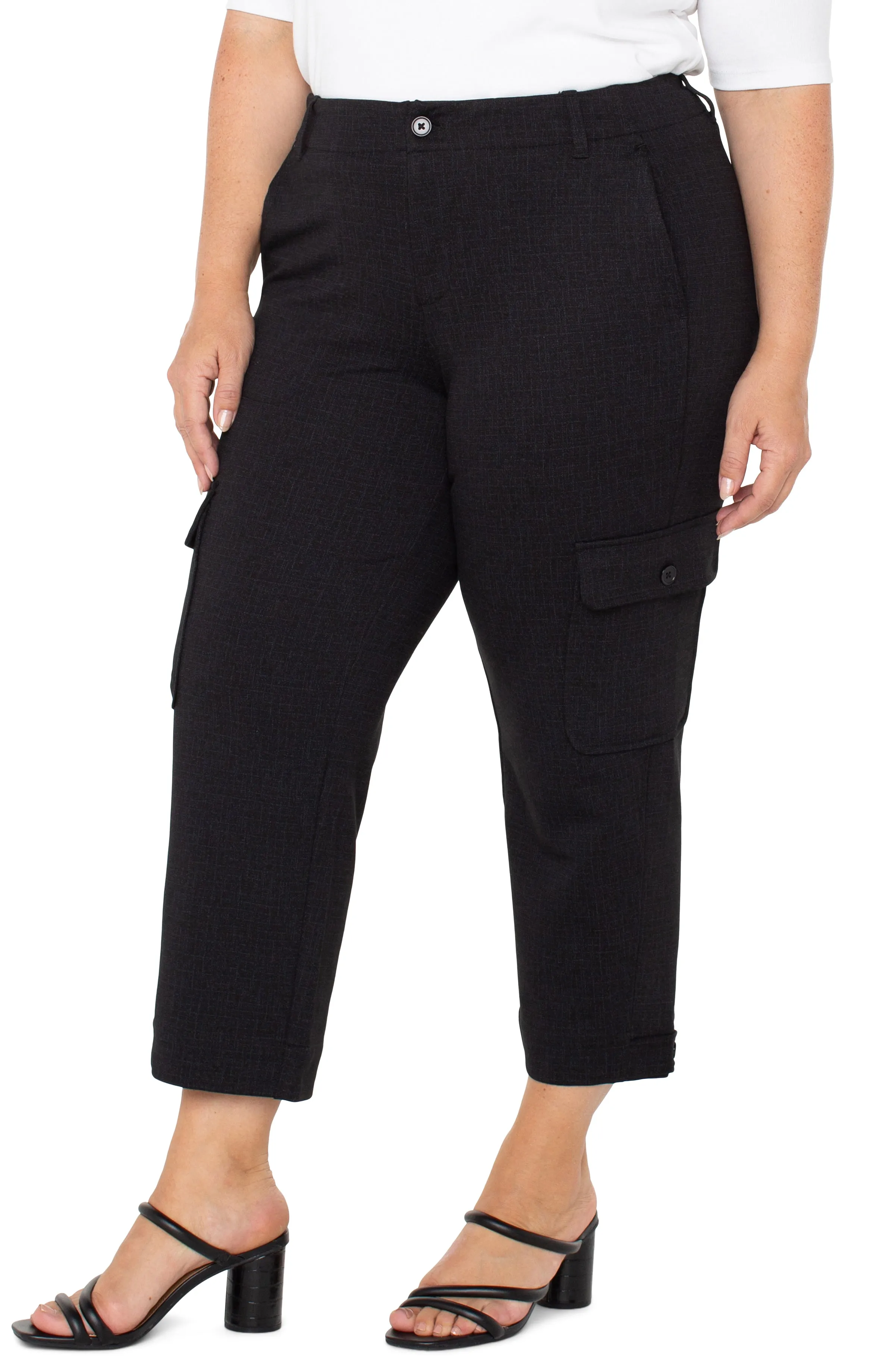 UTILITY CARGO CROP WITH TAB HEM sold by Liverpool Jeans Company product image thumbnail 5