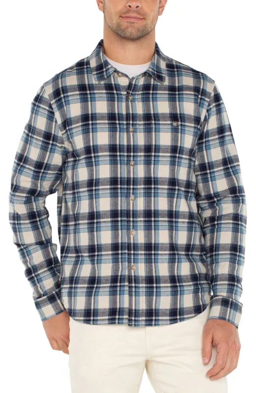 LONG SLEEVE BUTTON UP SHIRT sold by Liverpool Jeans Company
