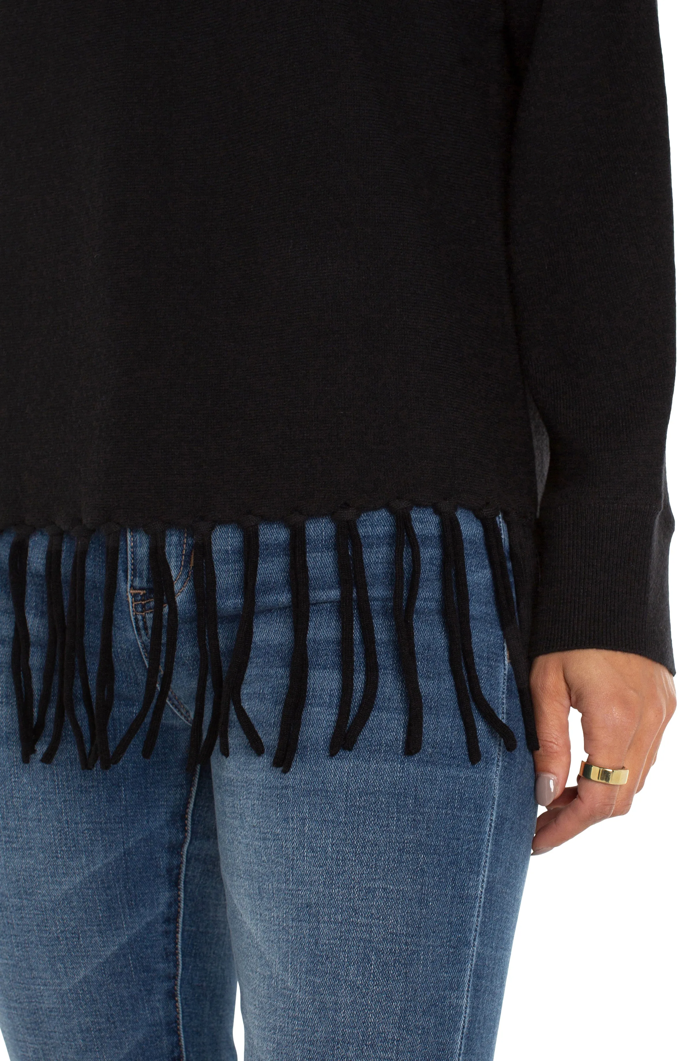 PETITE LONG SLEEVE SEAMLESS SWEATER sold by Liverpool Jeans Company product image thumbnail 3