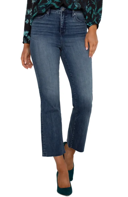 HANNAH HI-RISE CROP FLARE WITH CUT HEM sold by Liverpool Jeans Company