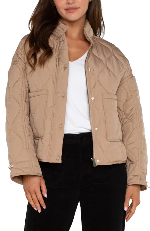 QUILTED JACKET FULL ZIP OUT HOOD sold by Liverpool Jeans Company
