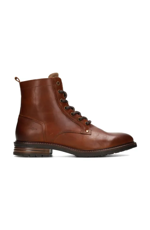 RICHARD BURNISHED LEATHER LACE UP BOOT sold by Liverpool Jeans Company